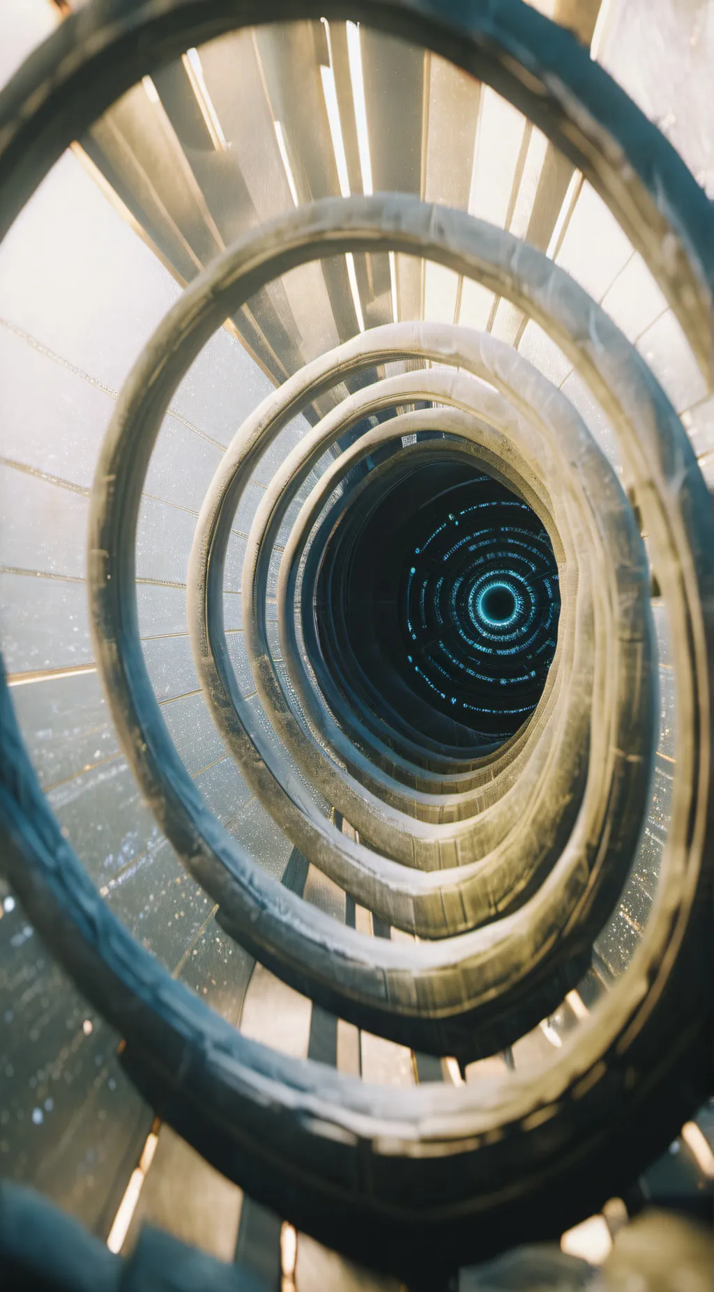 ai character: Digital vortex background