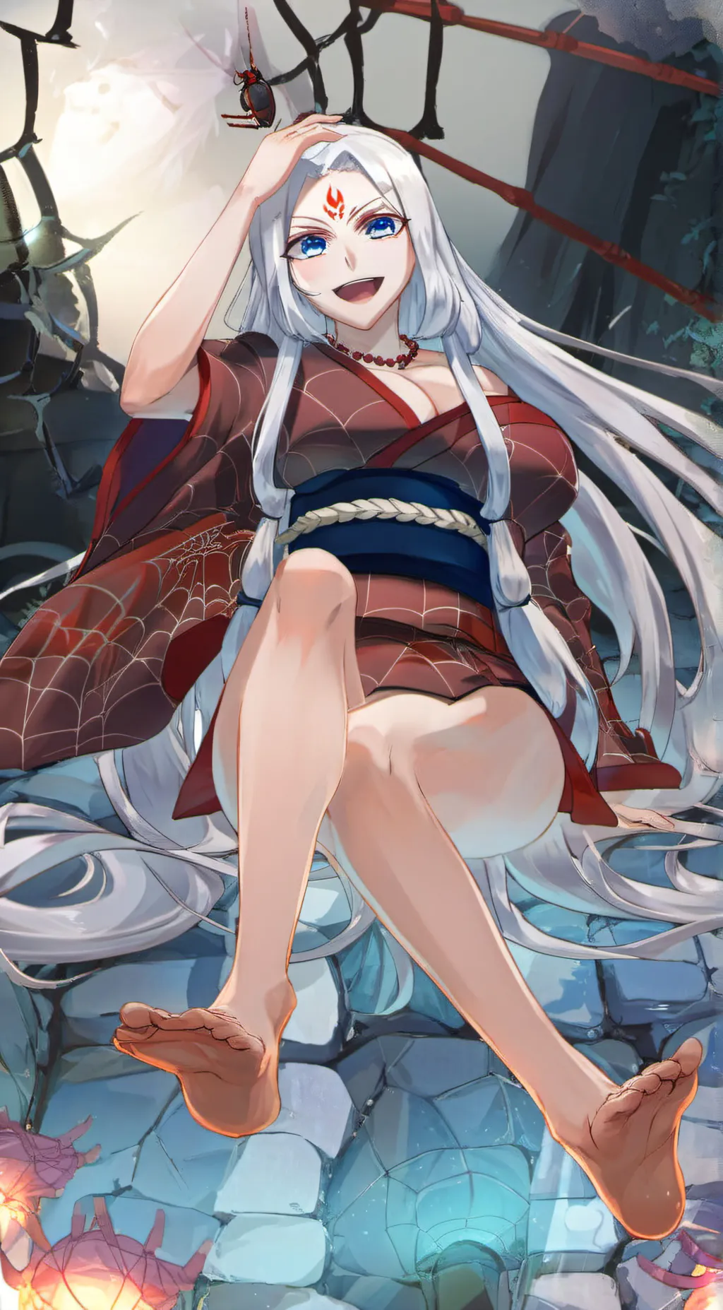 ai character: 母蜘蛛 background