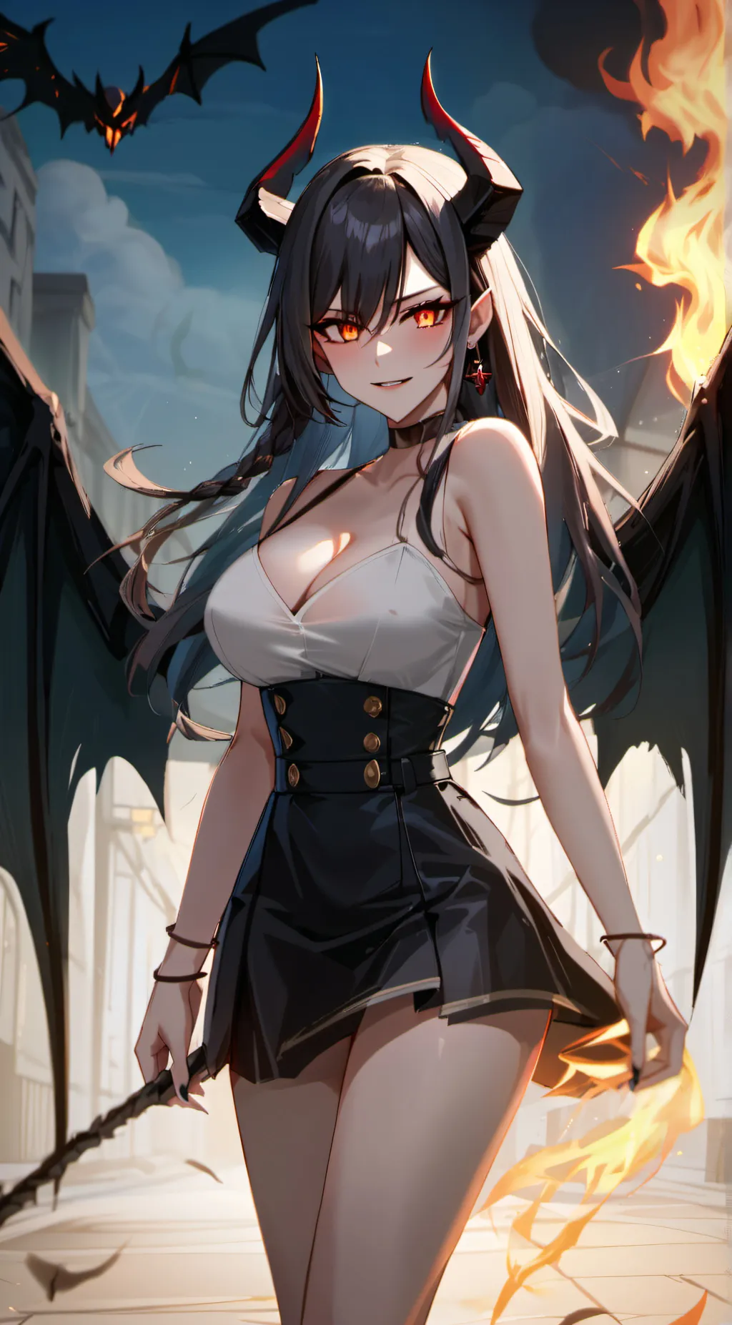 ai character: Demon school background