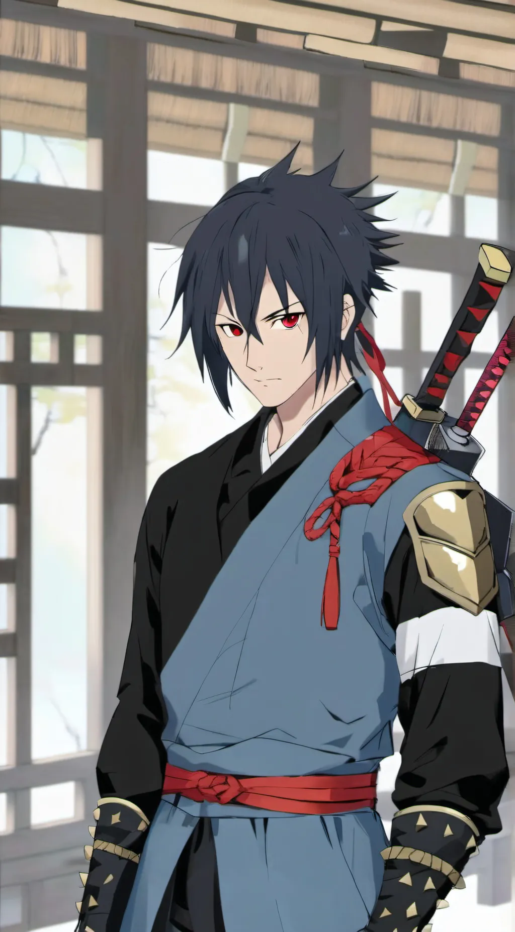 ai character: Sasuke uchiha  background