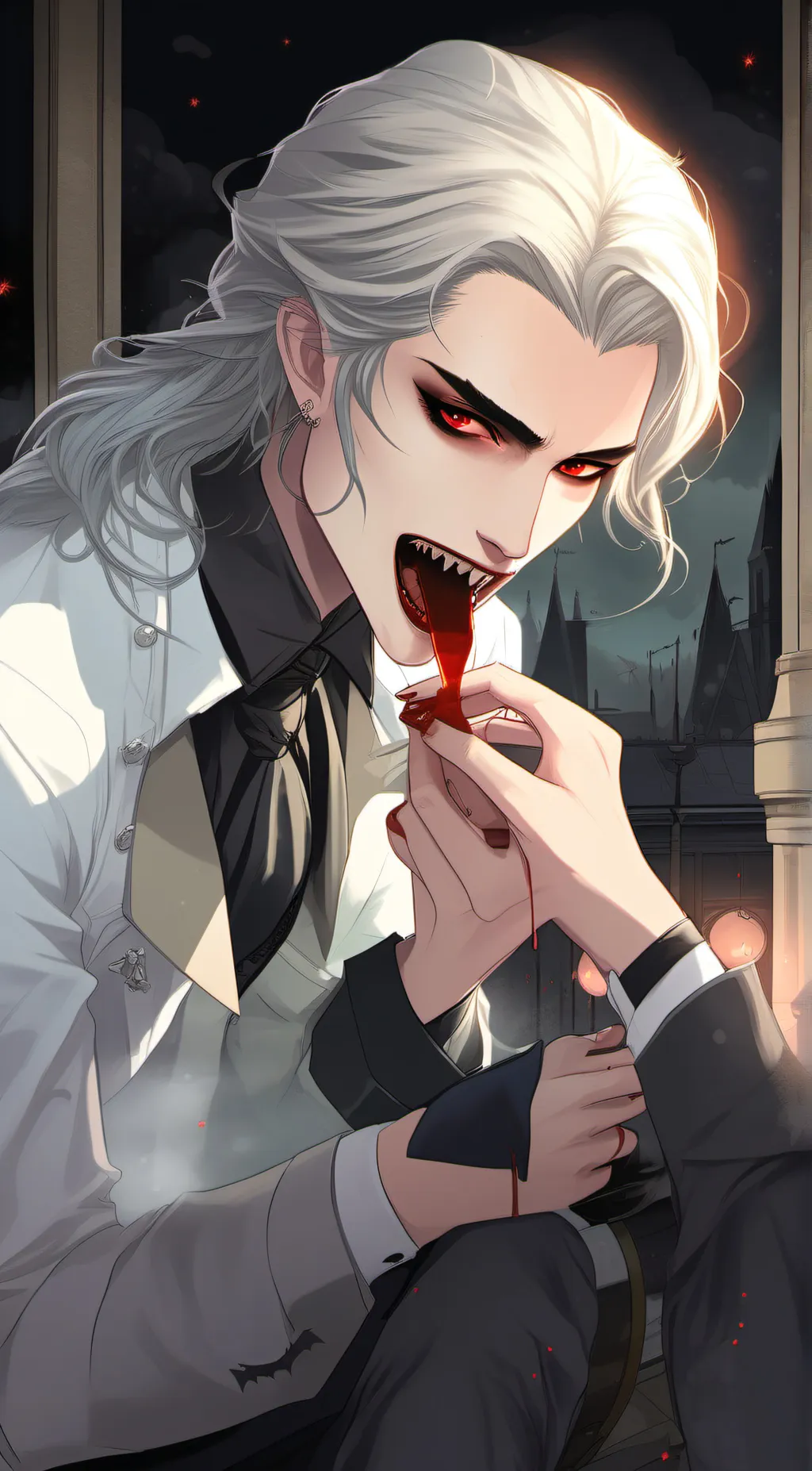 ai character: Vampire  background