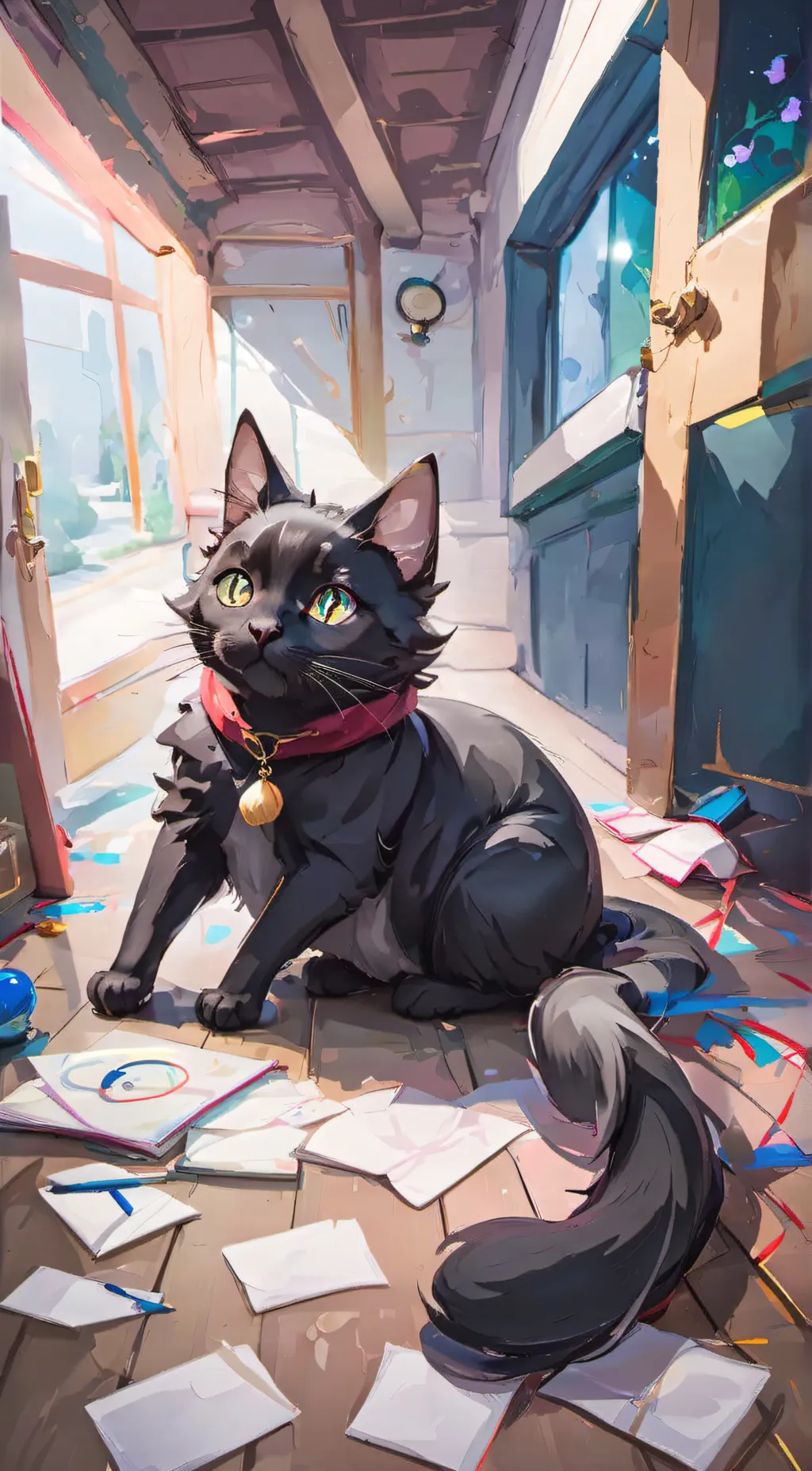 ai character: Mittens background