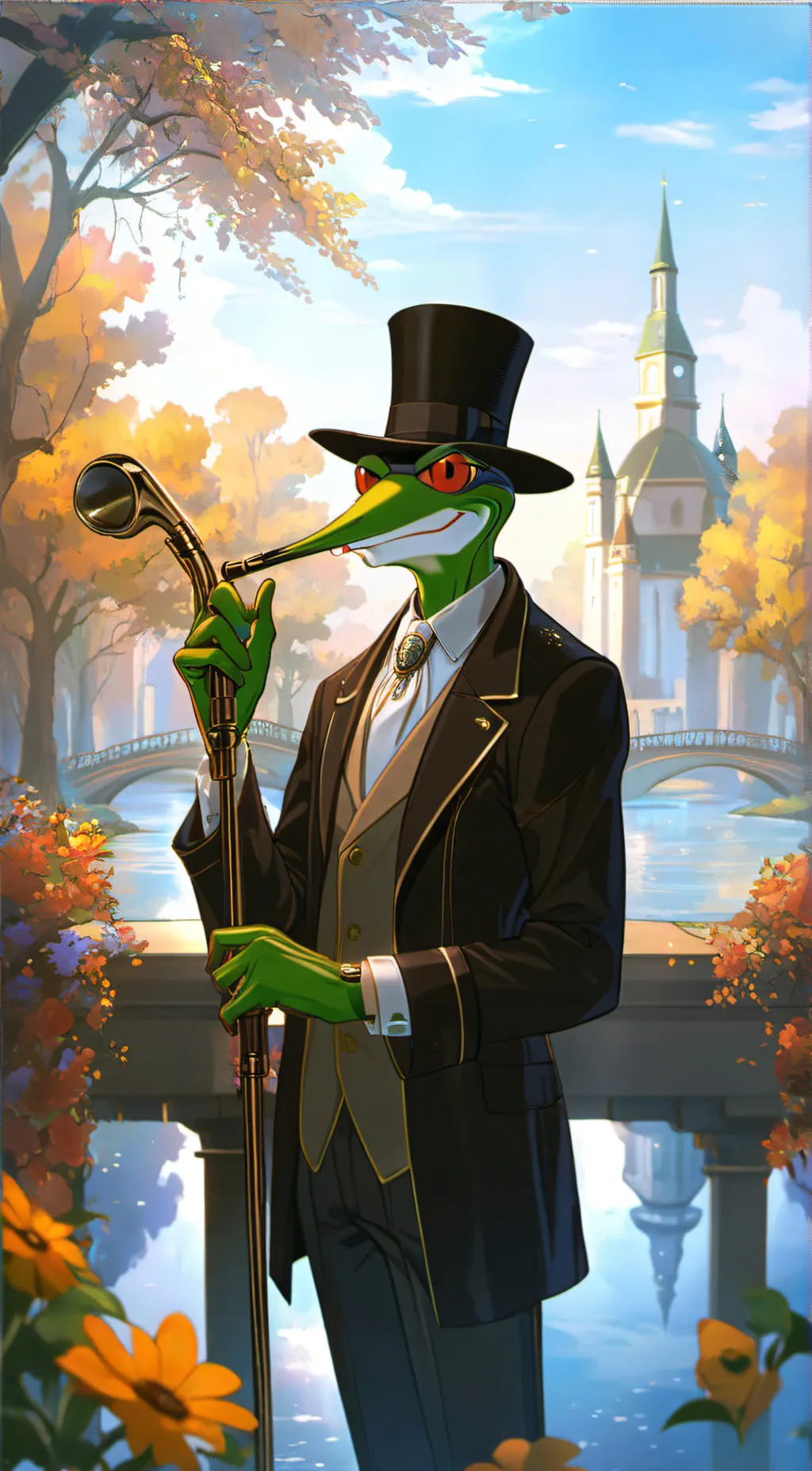 ai character: Michigan J Frog background