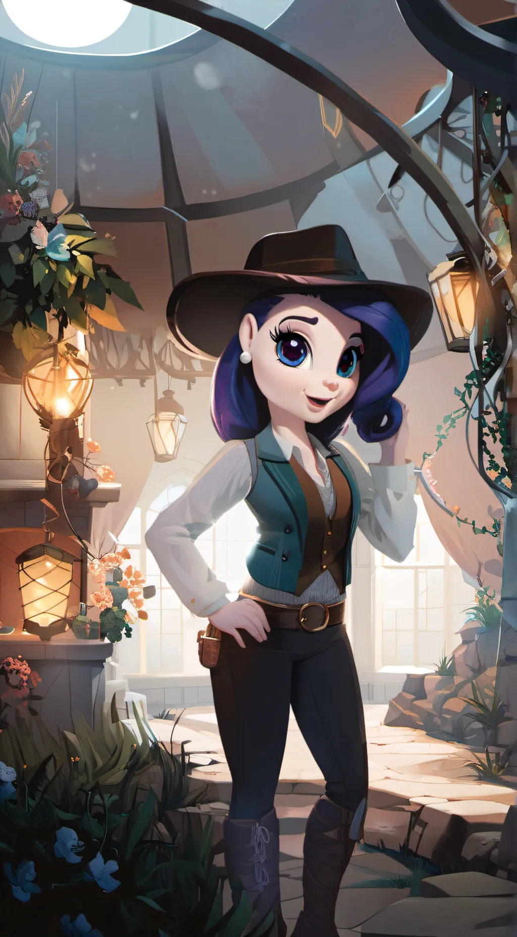 ai character: Rarity background