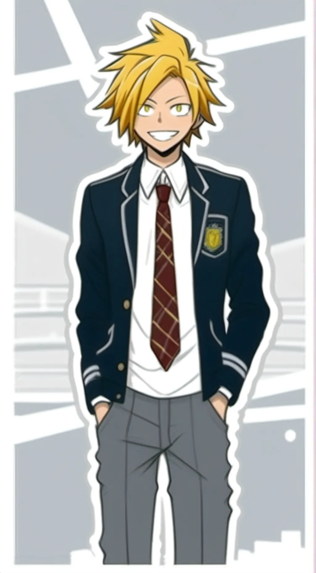 ai character: Denki Kaminari background