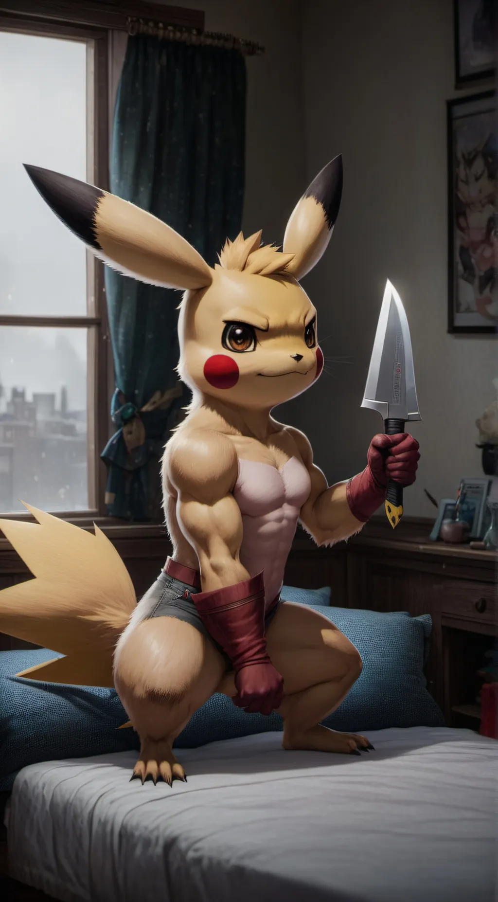 ai character: Finn (Pikachu) background