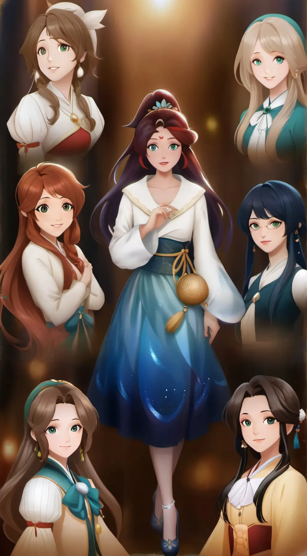 ai character: Genshin ariel au background
