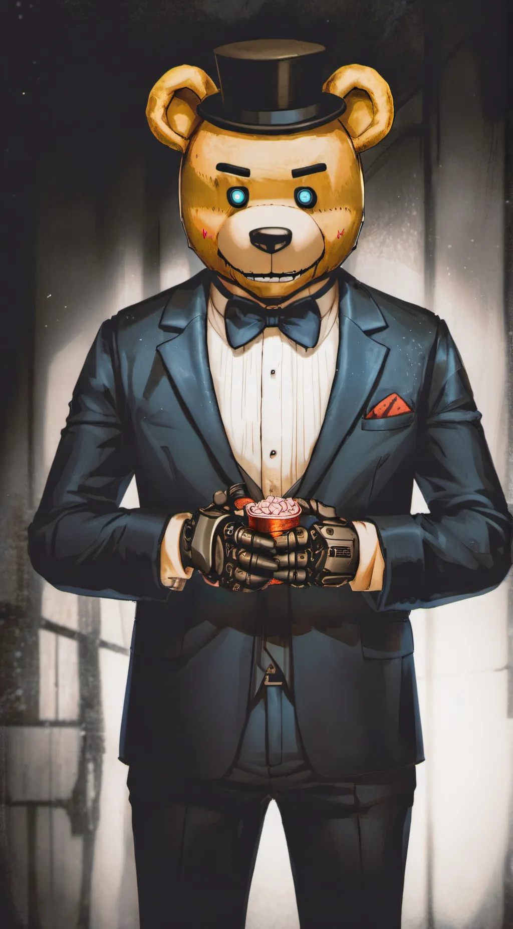 ai character: Freddy Fazbear  background