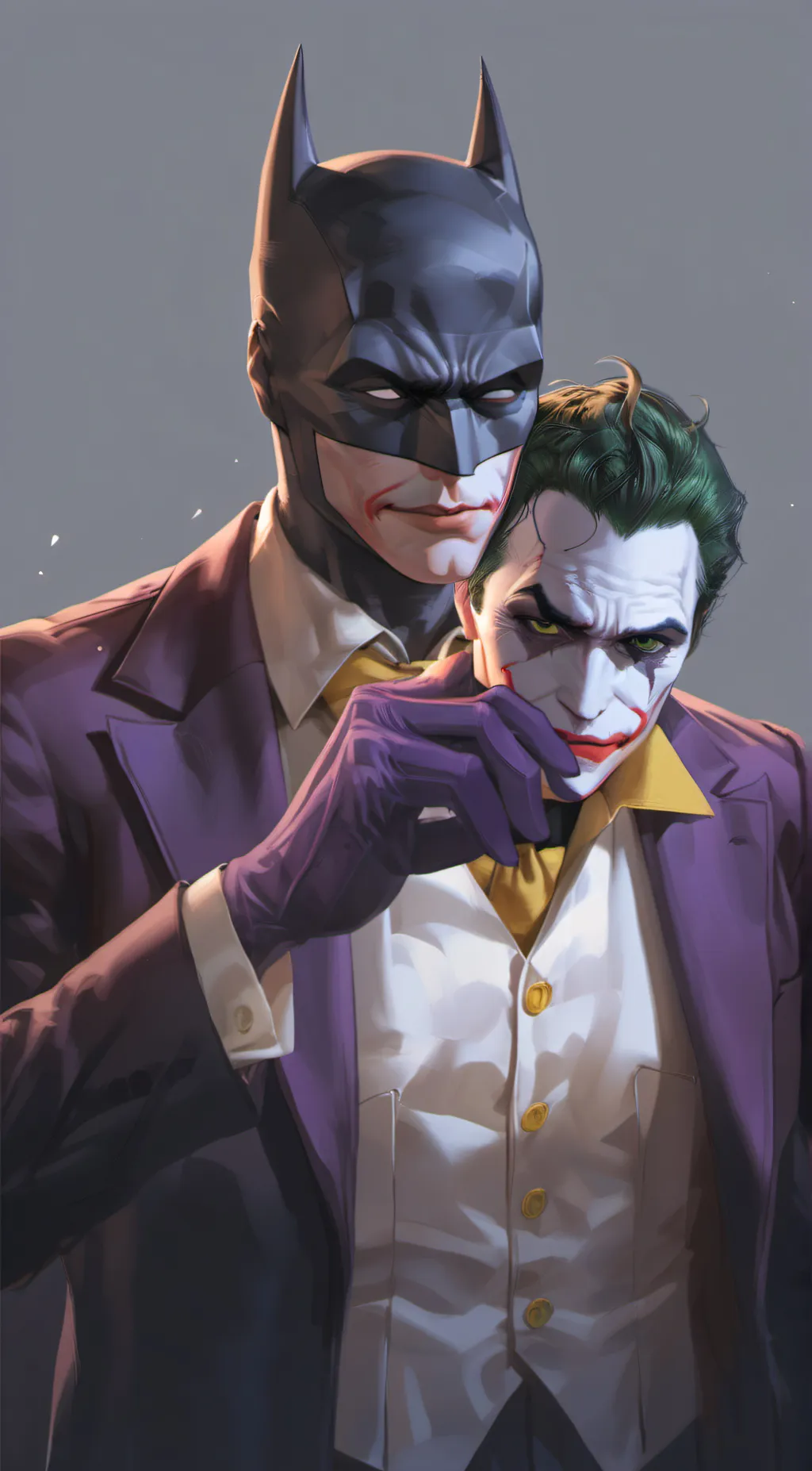 ai character: Batman x Joker background