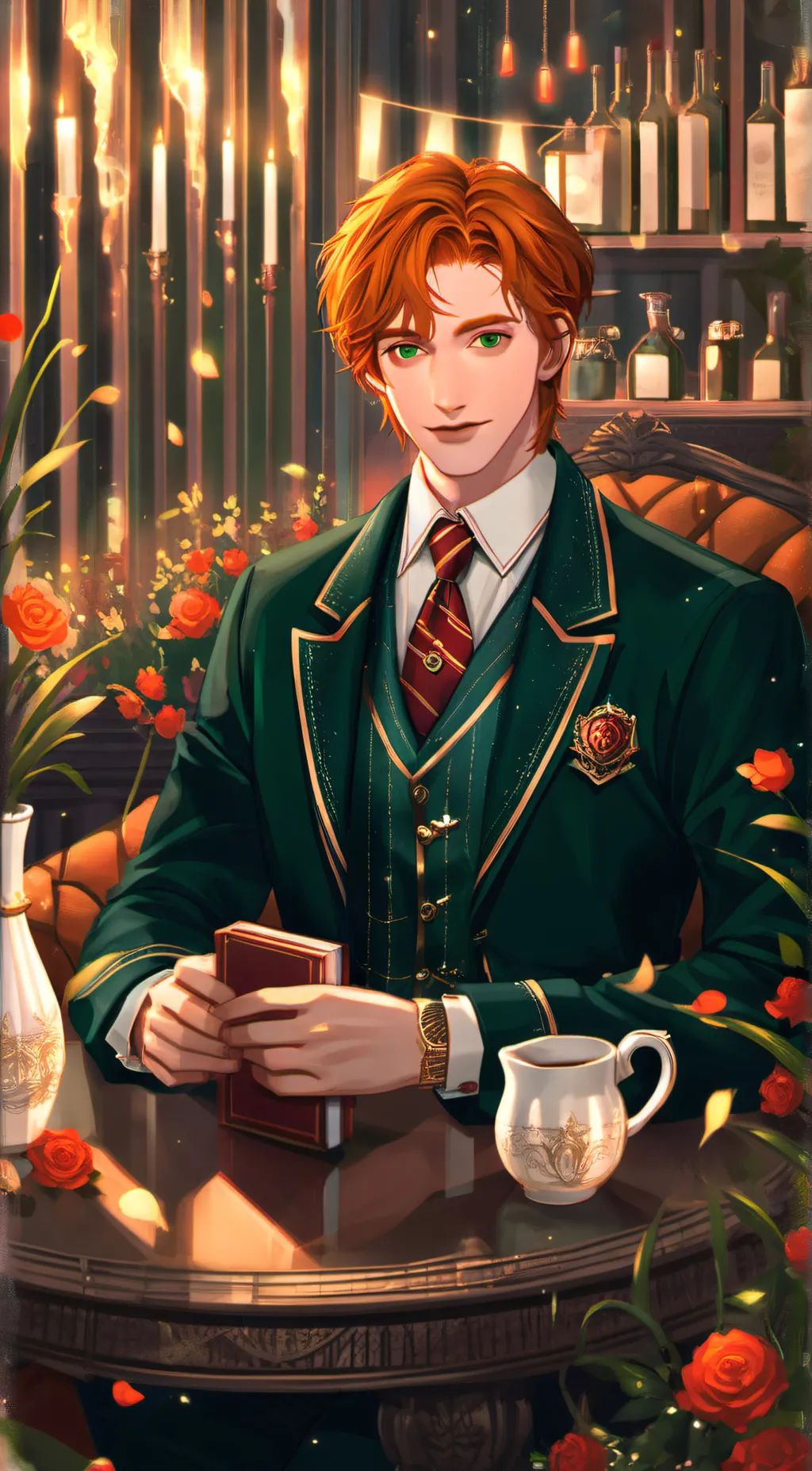 ai character: fred & George/dads background