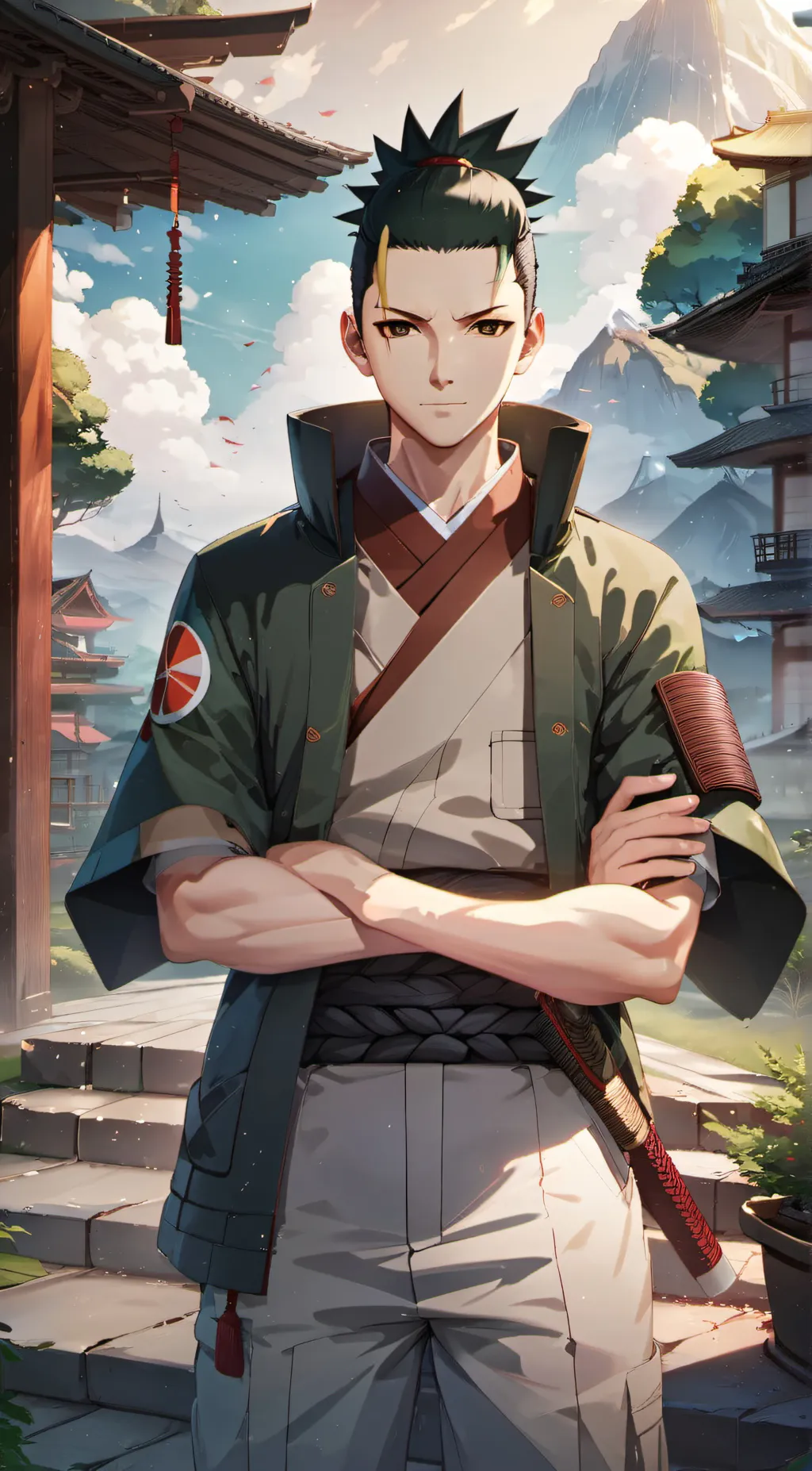 ai character: shikamaru Nara  background