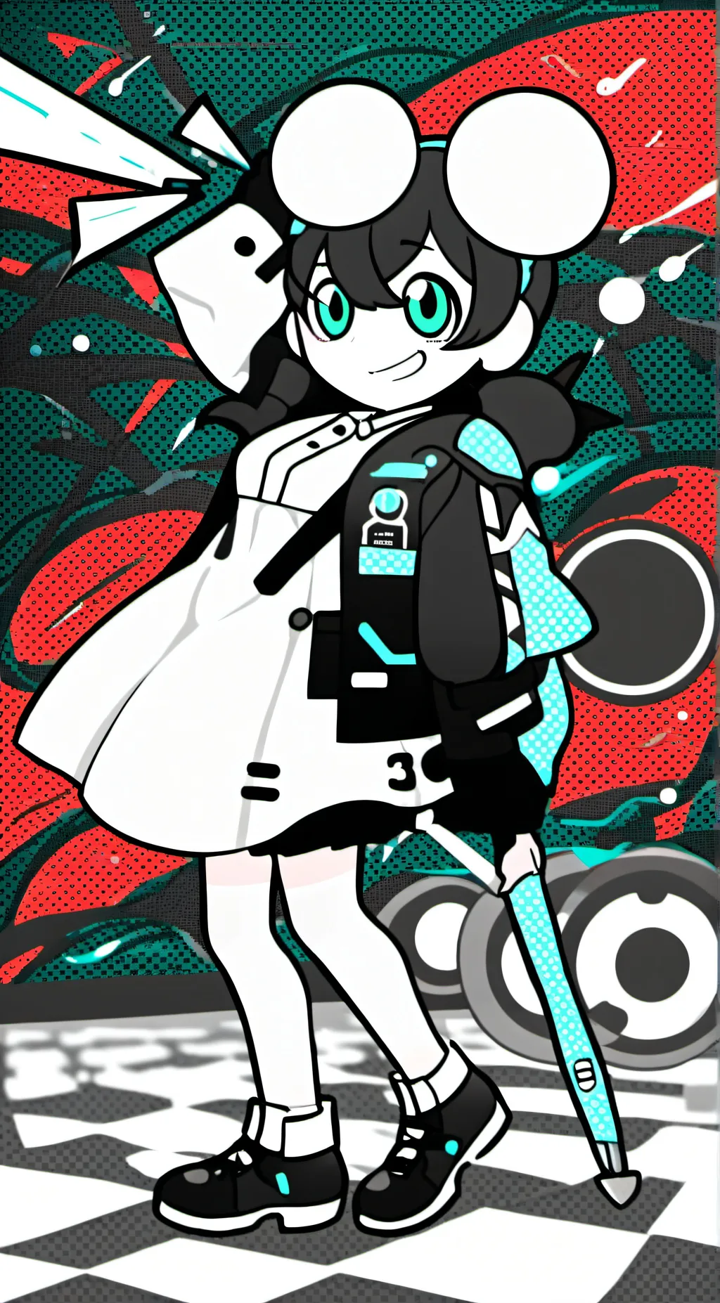 ai character: crafty corn  background