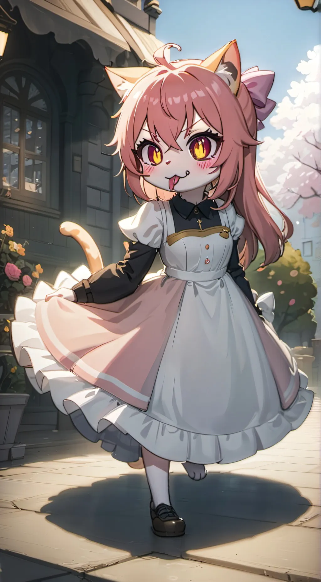 ai character: uwu cat (nice)  background