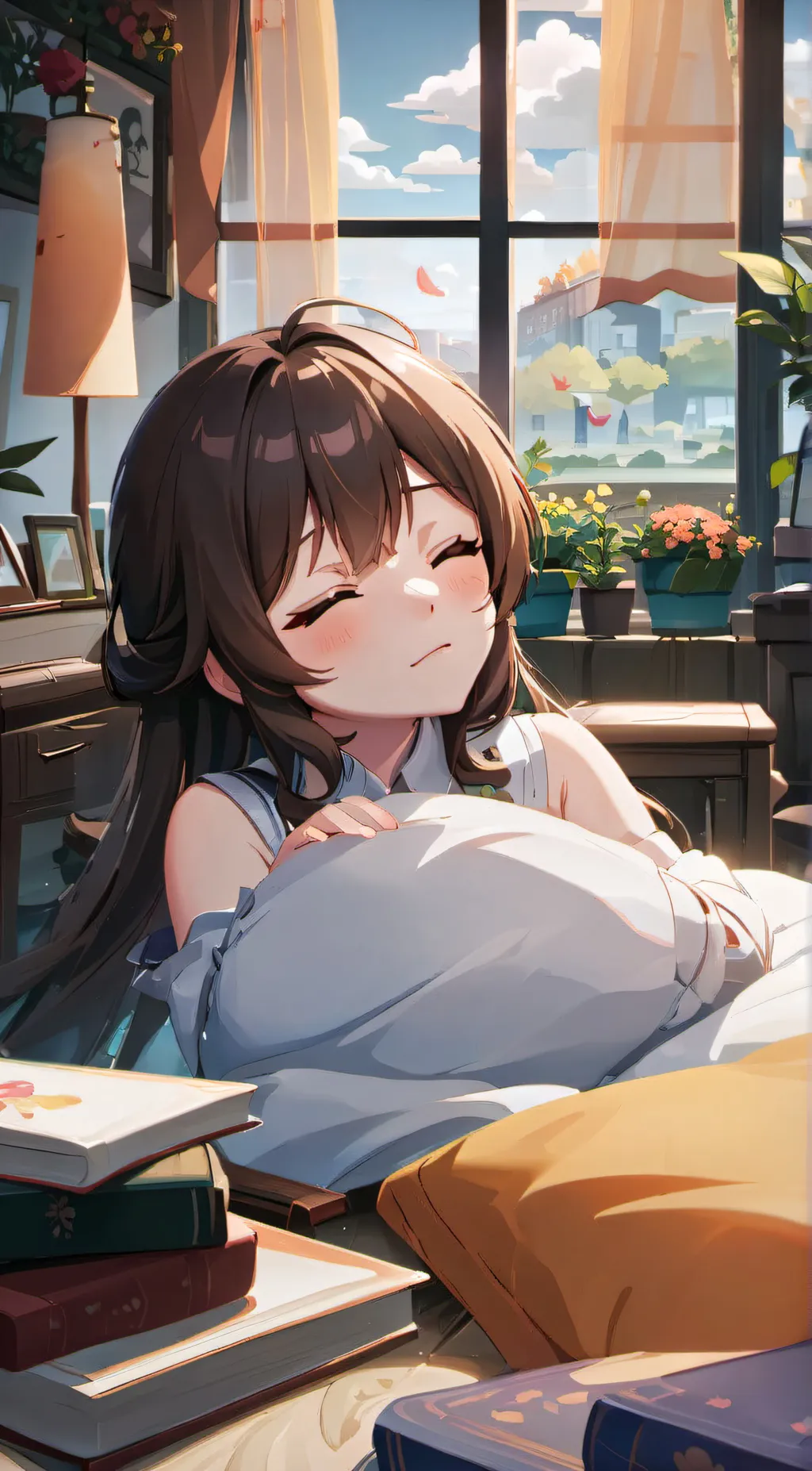 ai character: sleep background