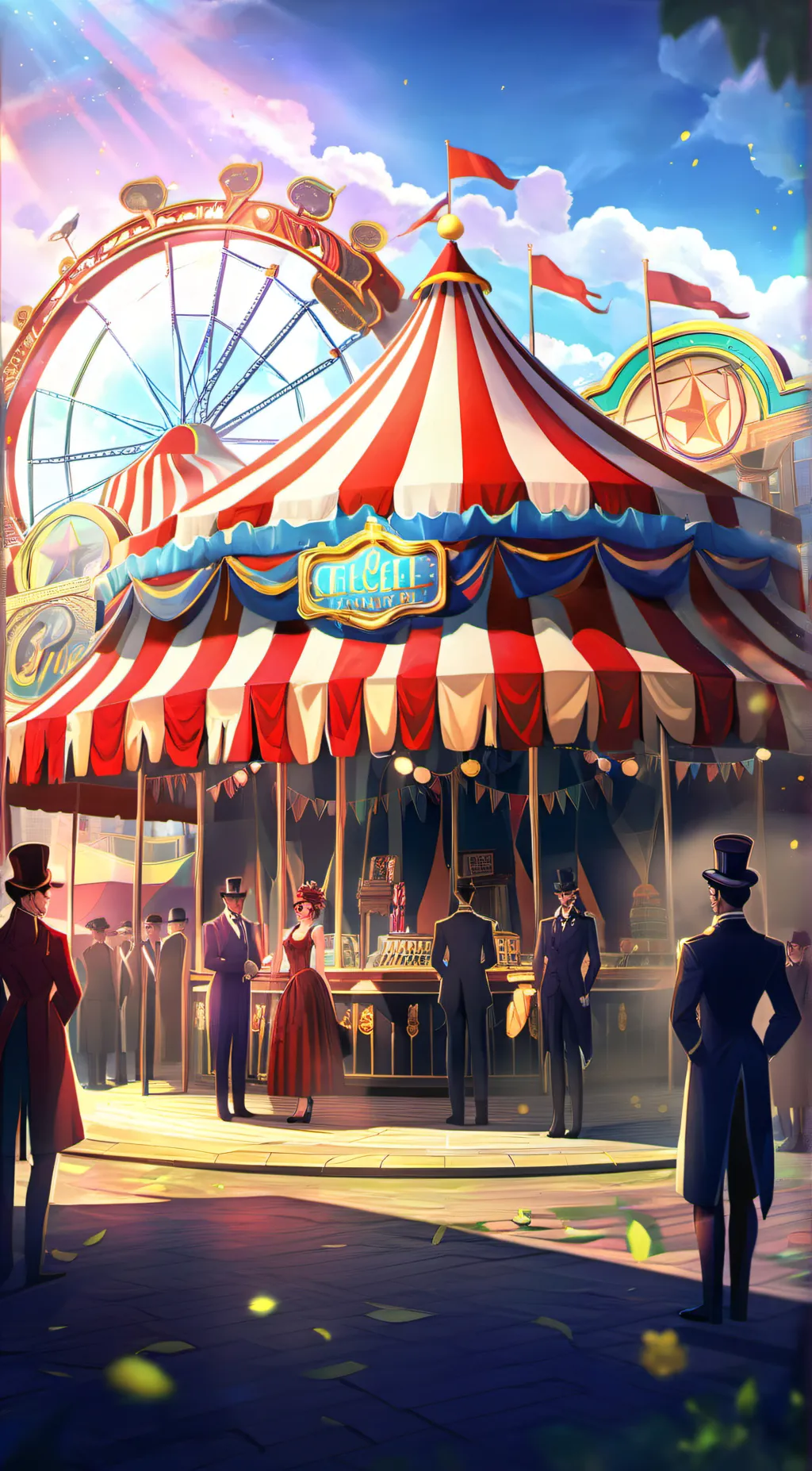 ai character: Digital circus  background
