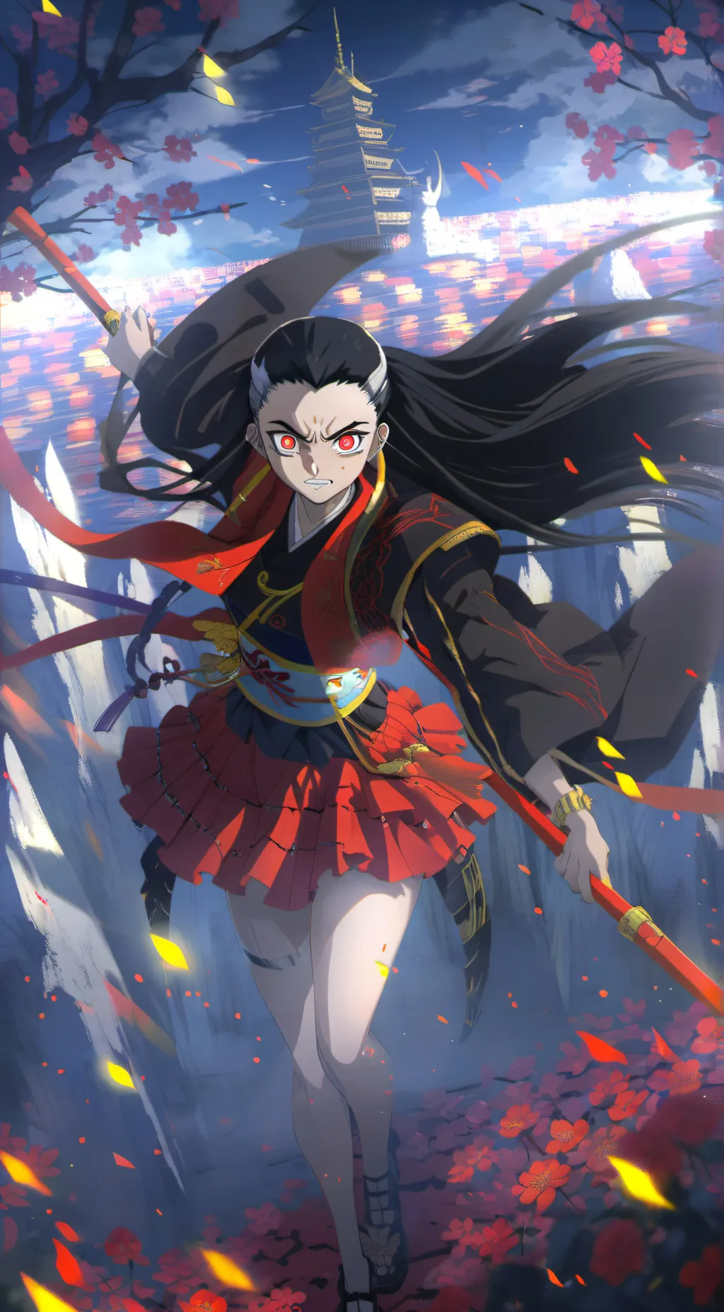 ai character: Uppermoon 5 nezuko background