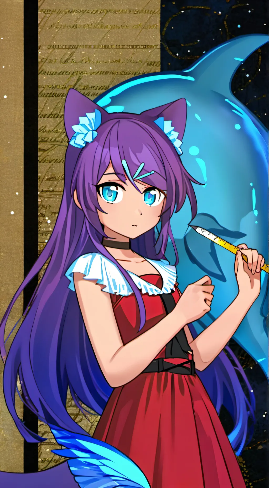 ai character: Coral background