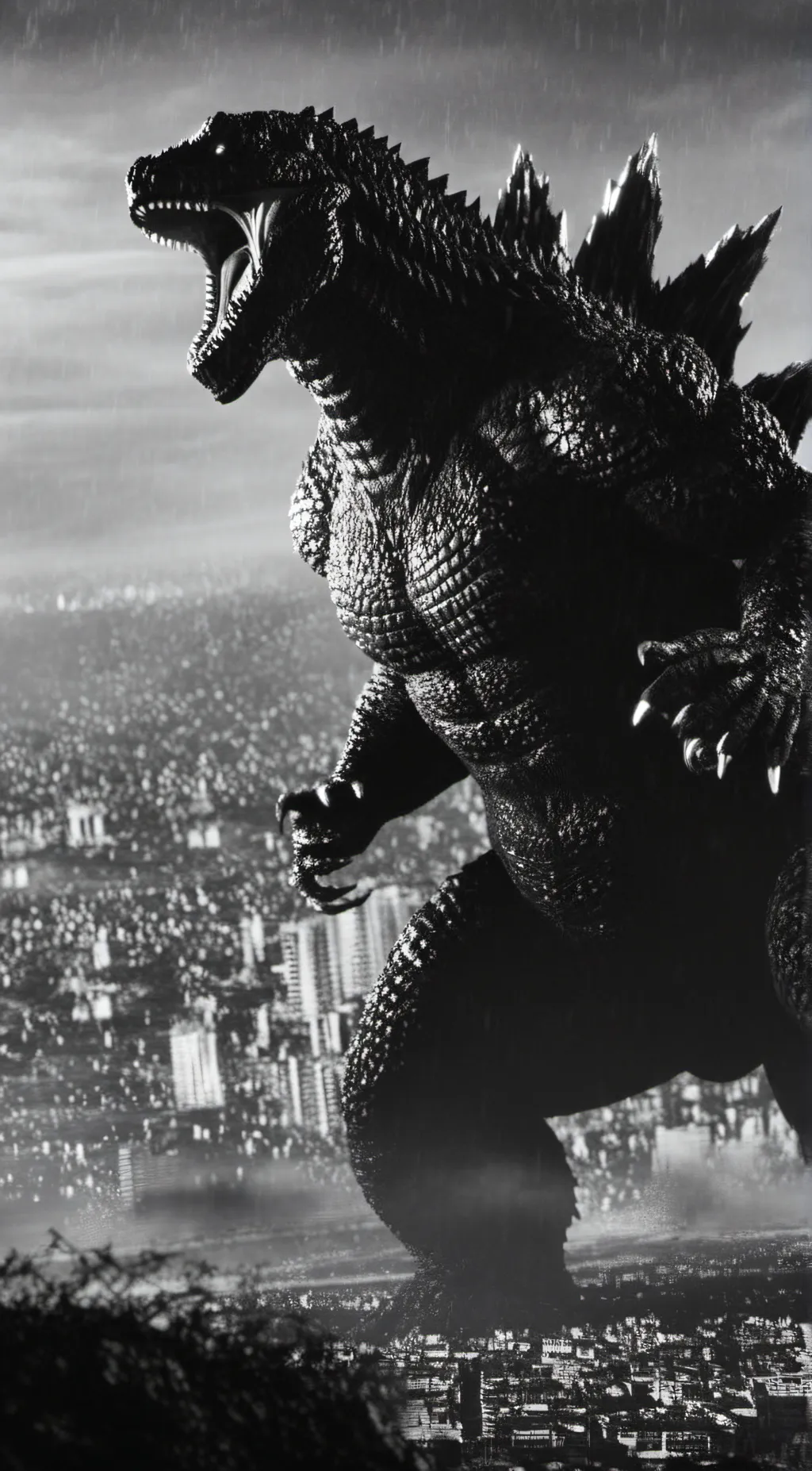 ai character: gojira  background
