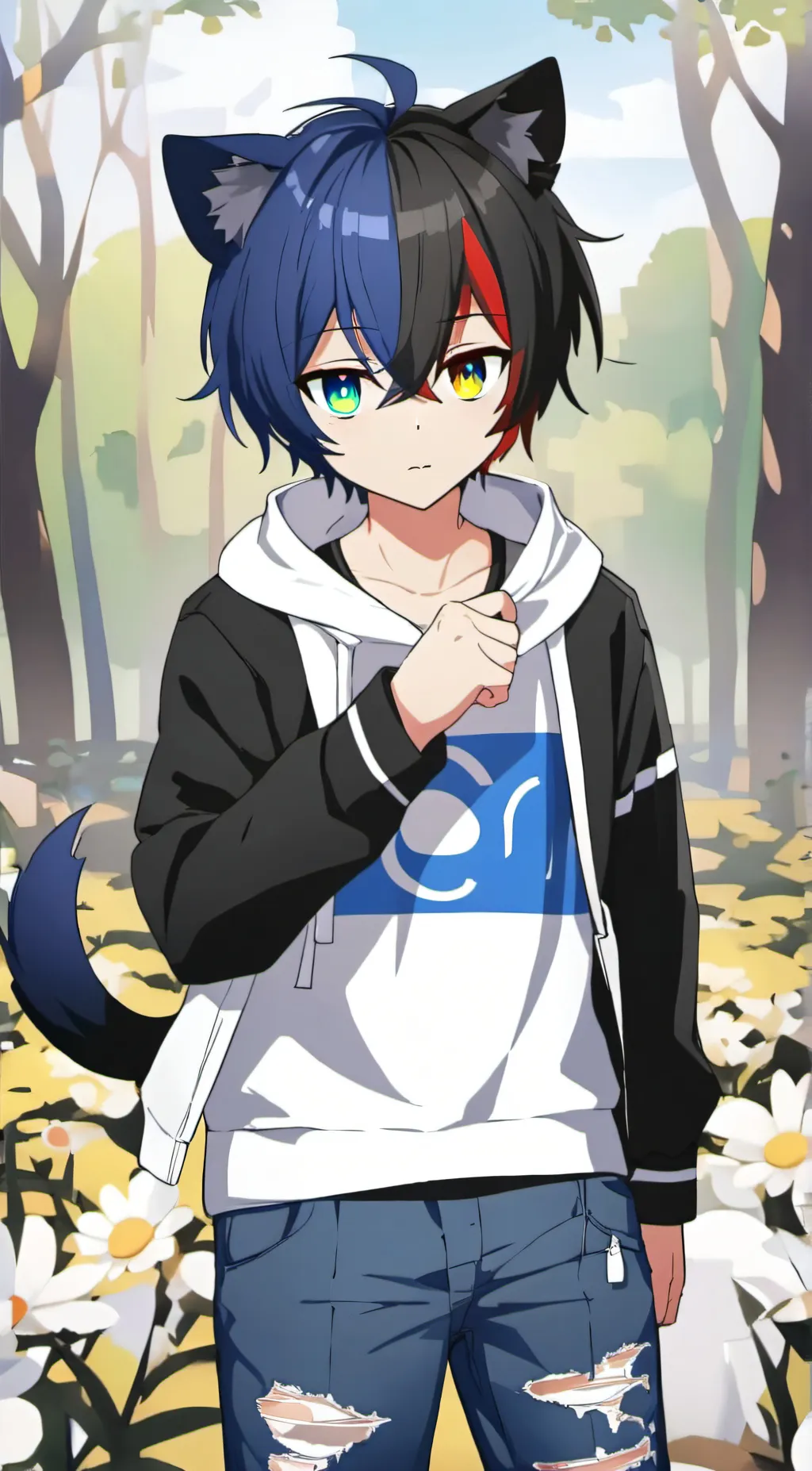ai character: Ein:from aphmau  background