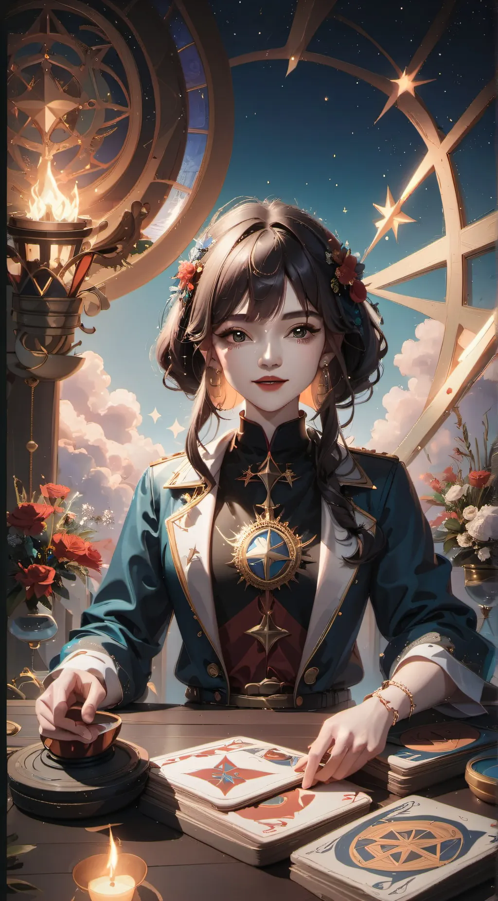 ai character: tarot interpreter background