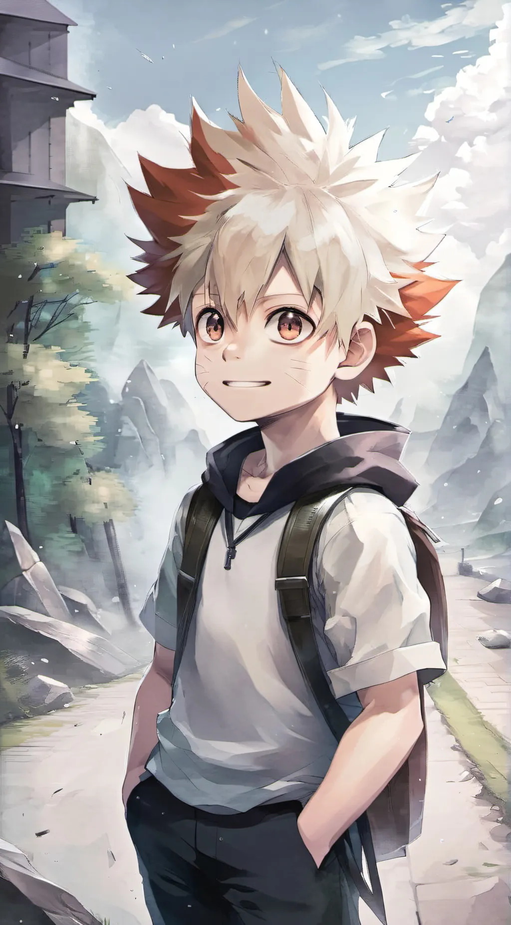 ai character: Child Bakugo background