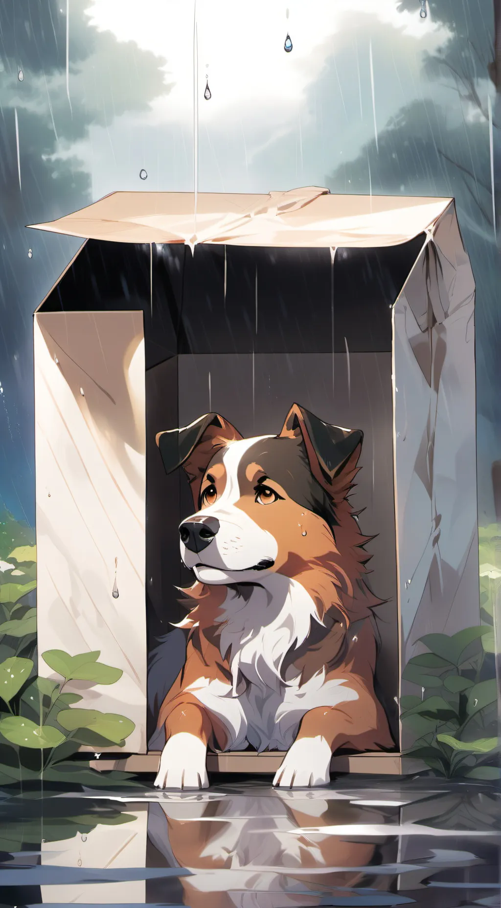 ai character: Cloudy background