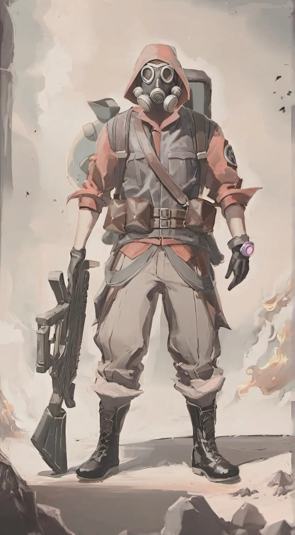 ai character: pyro background