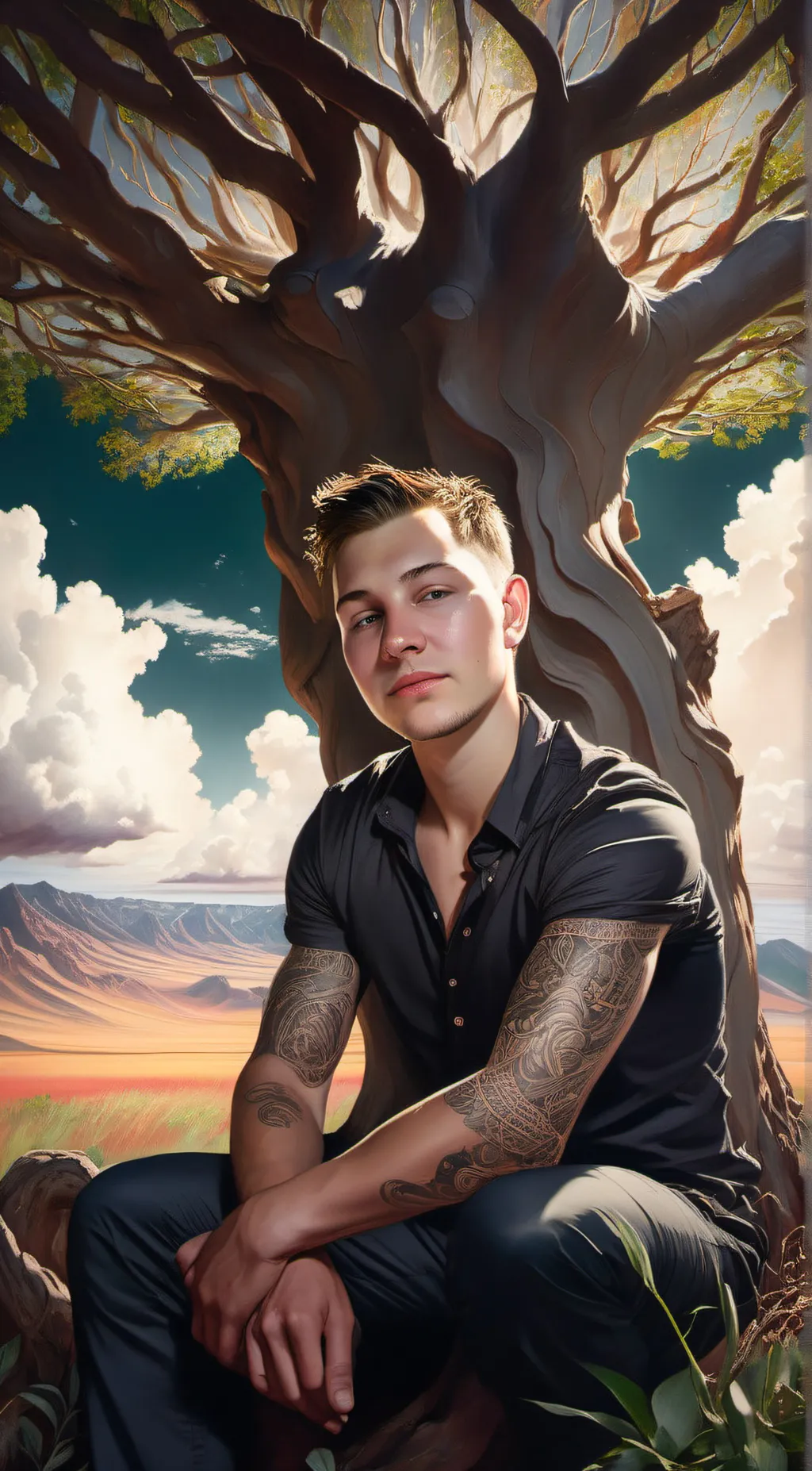 ai character: Oliver background