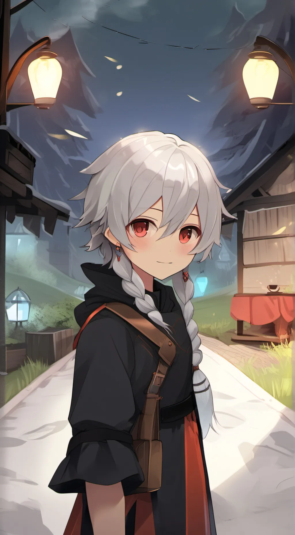 ai character: winter background