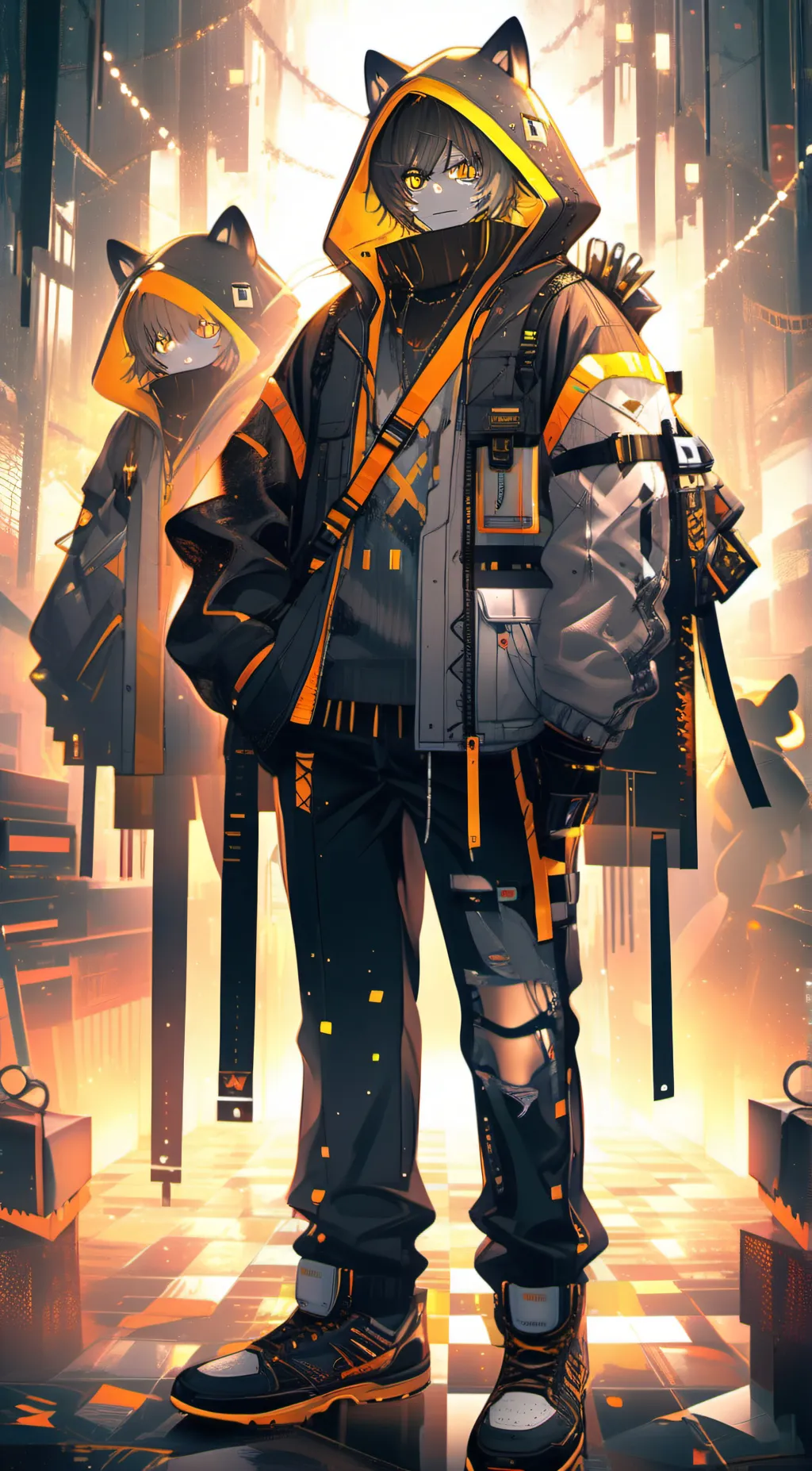 ai character: creator glitch  background