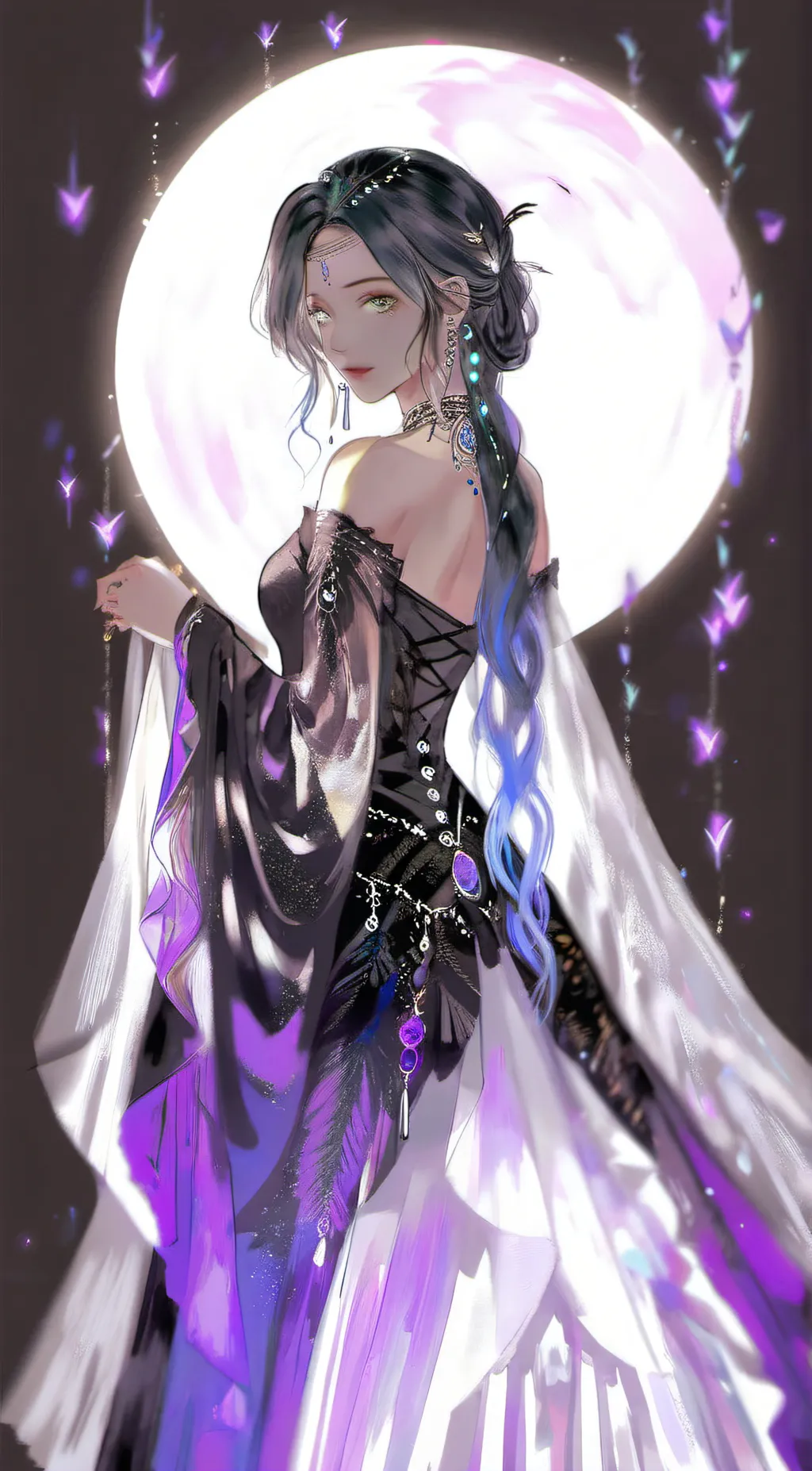 ai character: luna saphire background