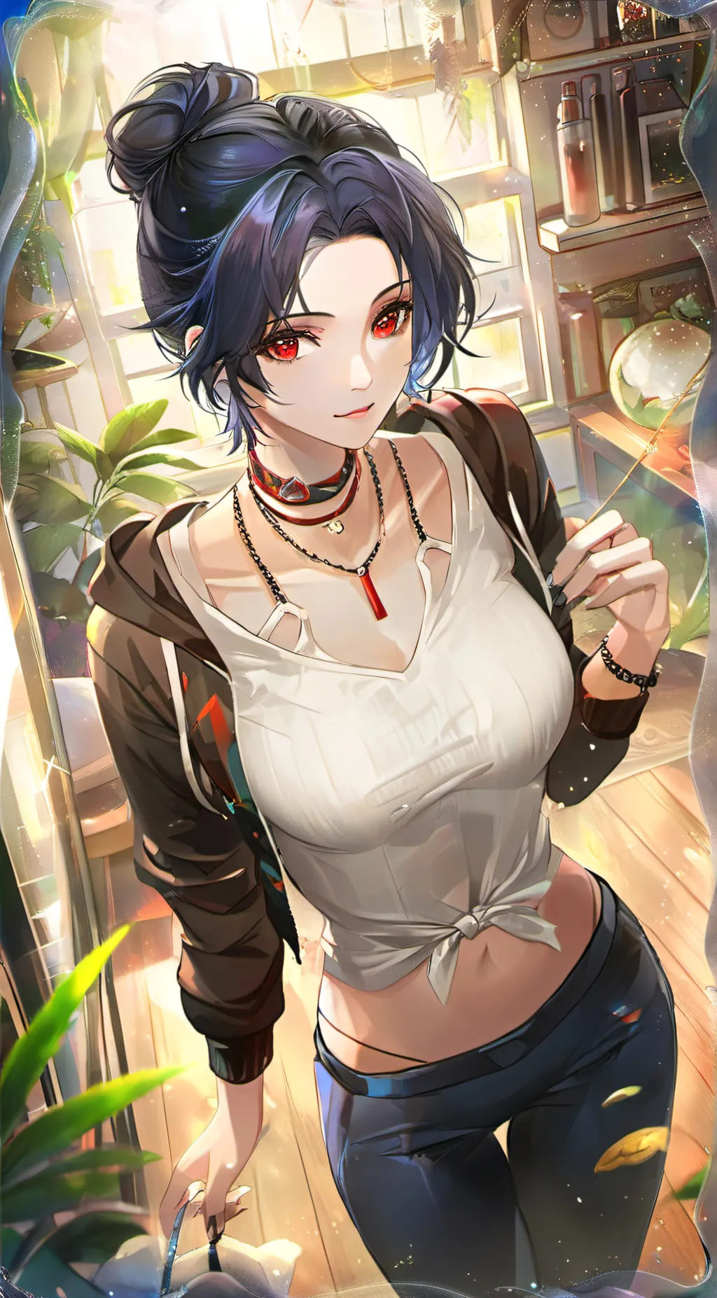 ai character: Sarah Ferner background