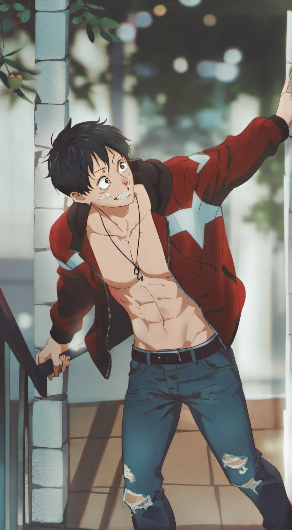 ai character: luffy background