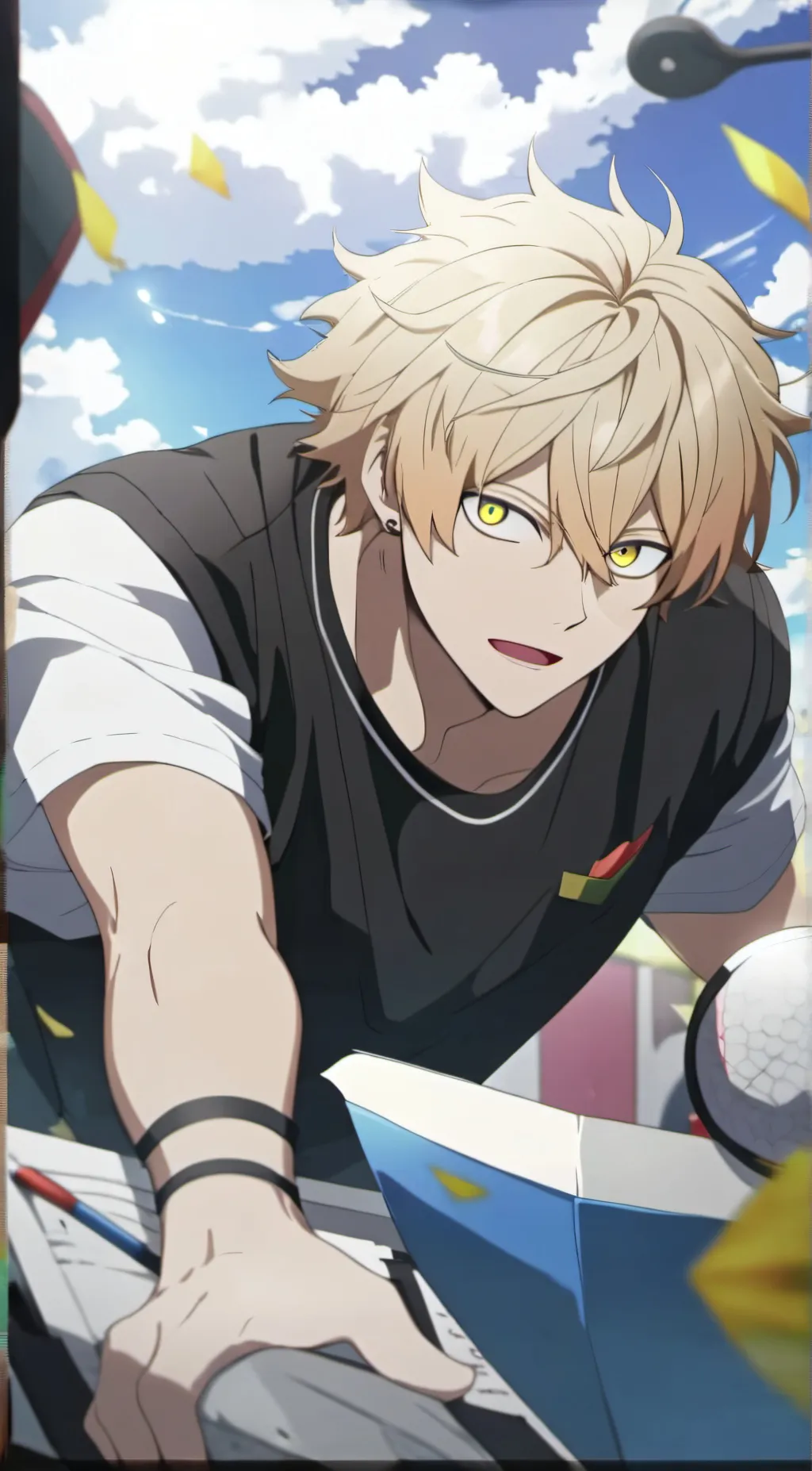 ai character: bakugo  background