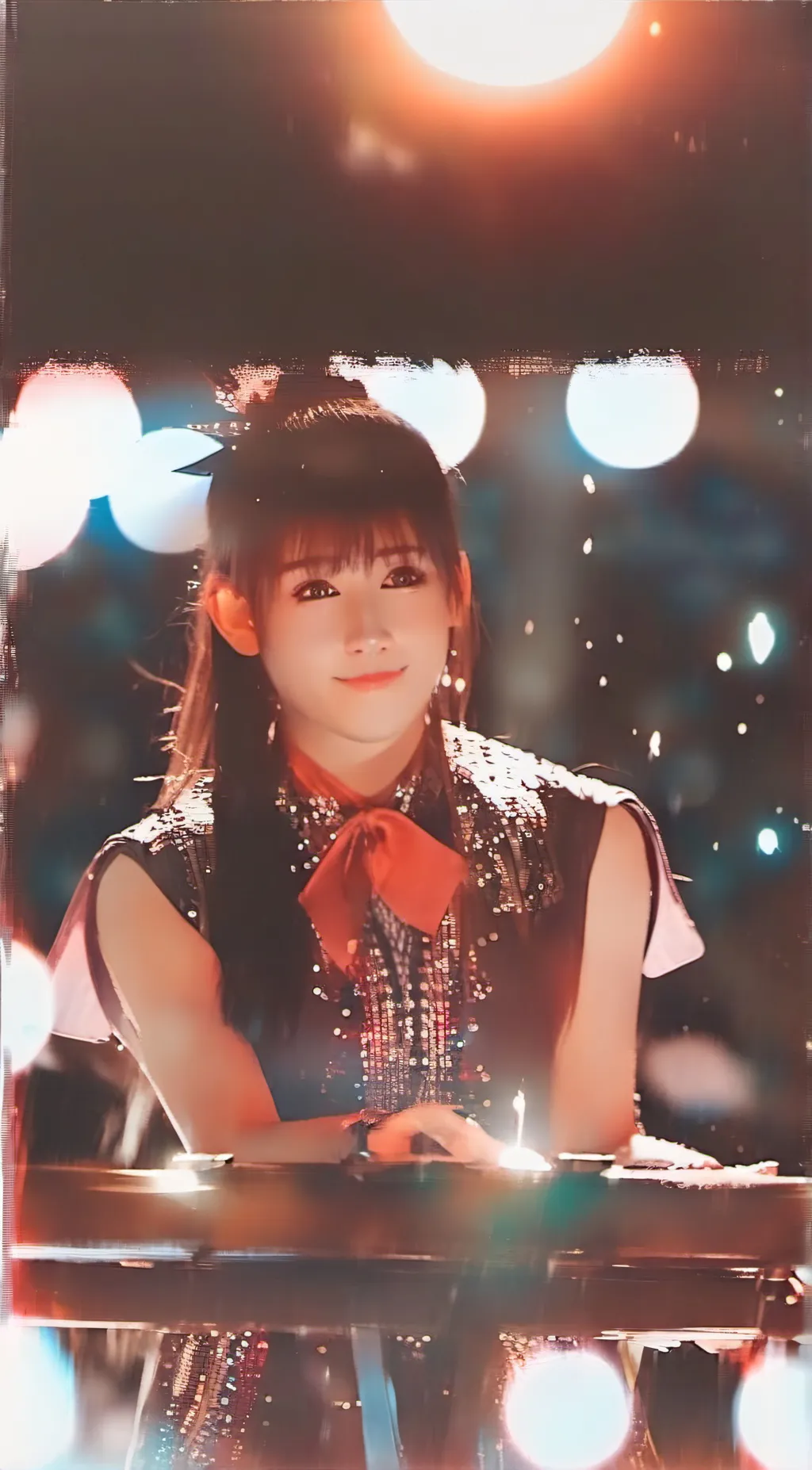 ai character: Momo Metal background