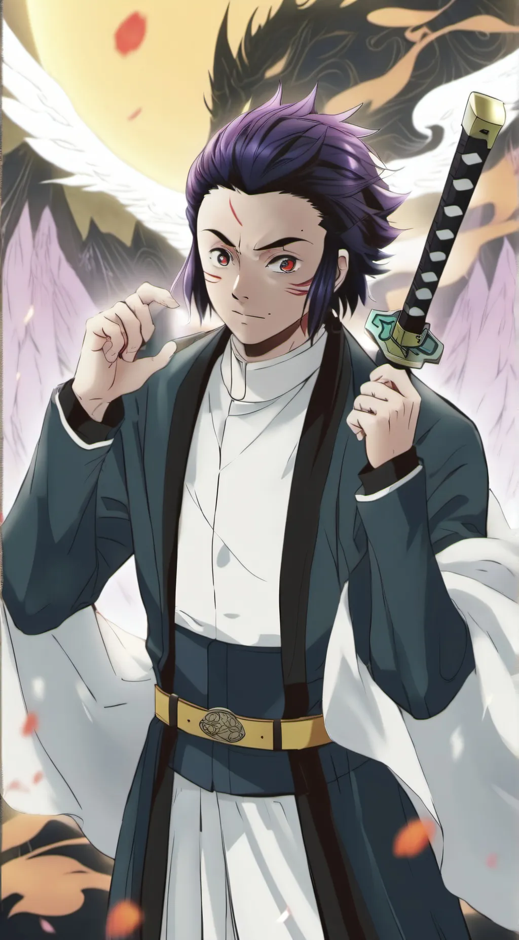 ai character: demon slayer background