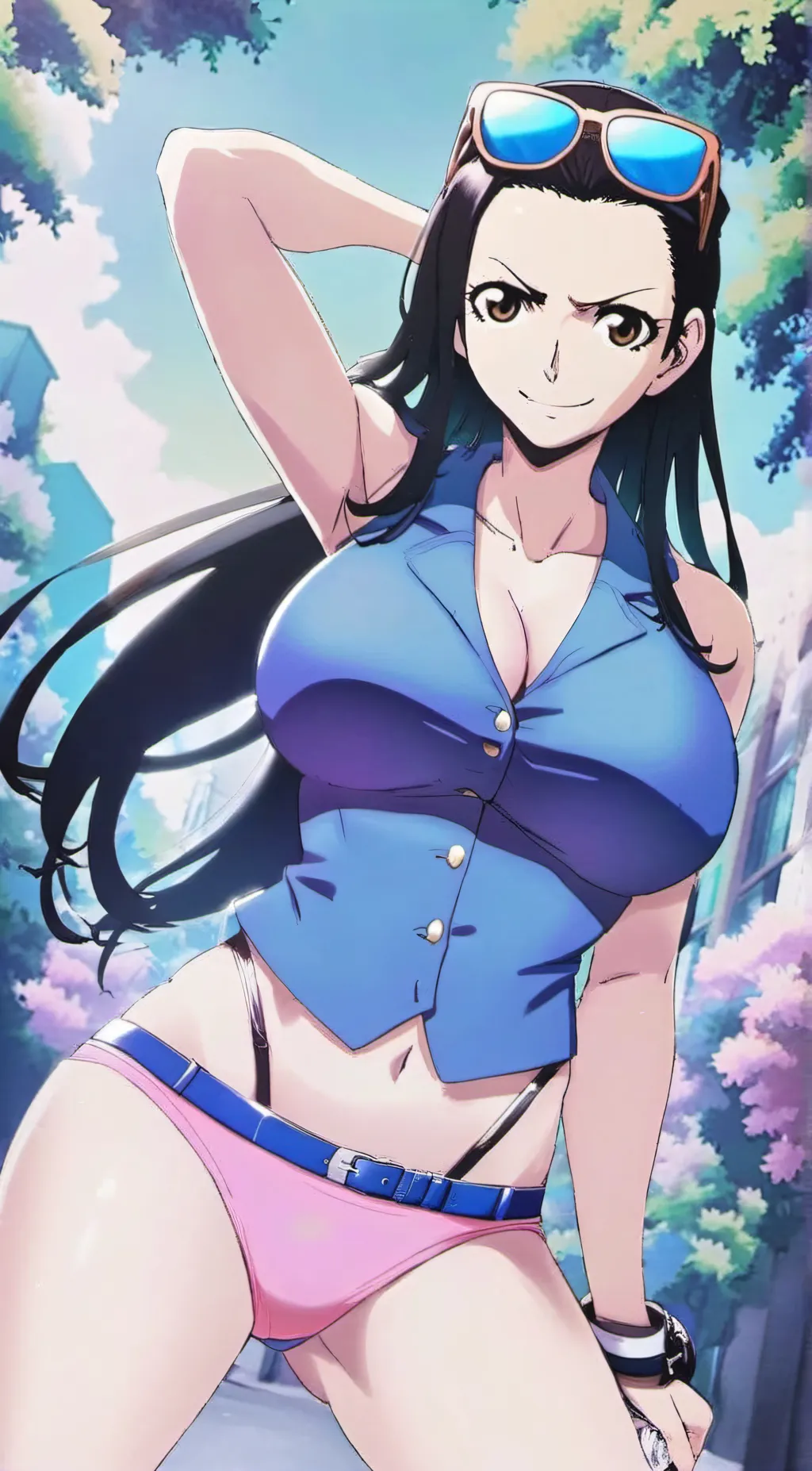 ai character: Nico Robin  background