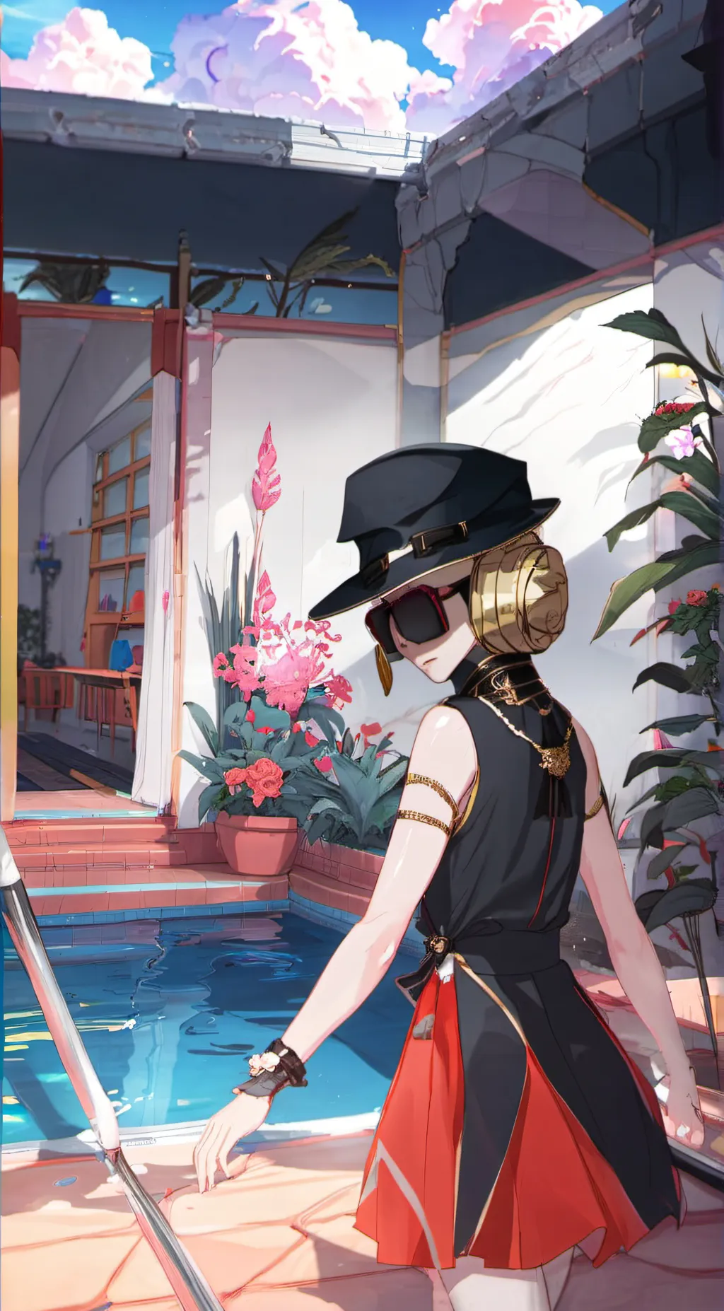 ai character: skibidi girls pool background