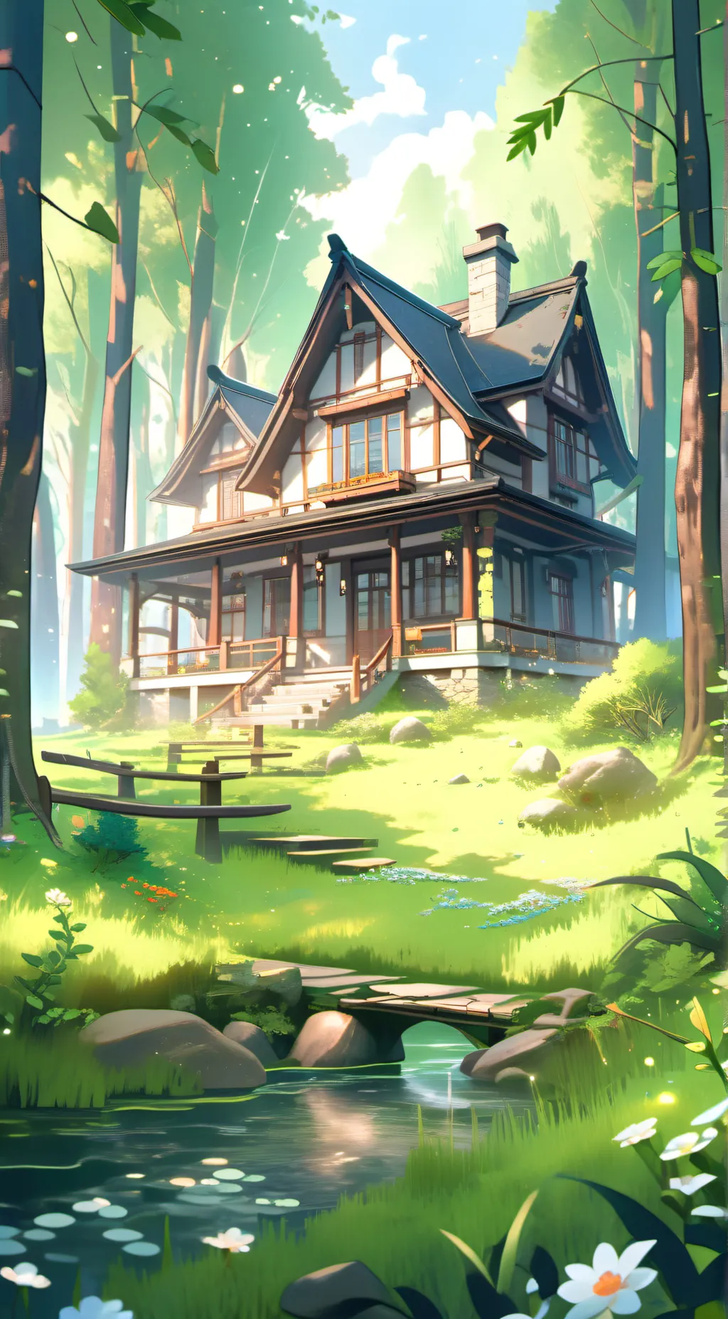 ai character: grass background