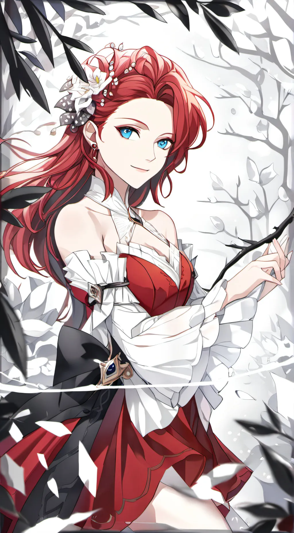 ai character: Scarlet background
