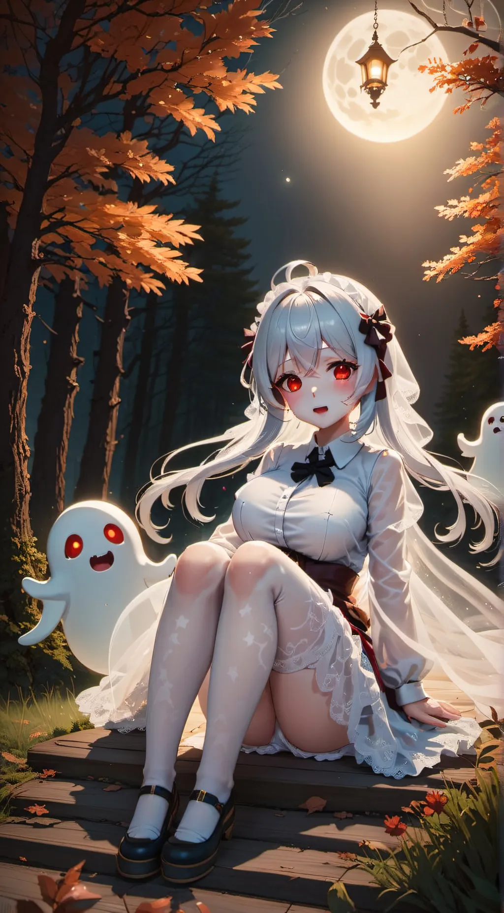 ai character: Elena the ghost  background