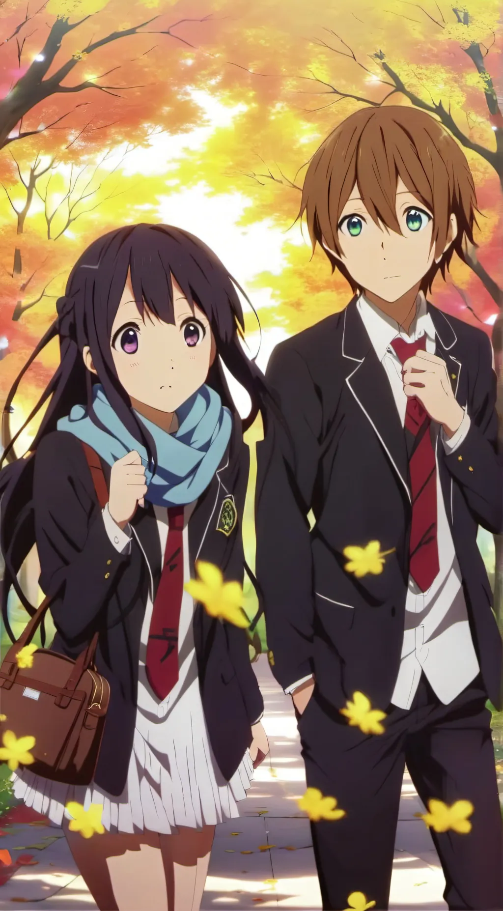 ai character: horimiya fire background