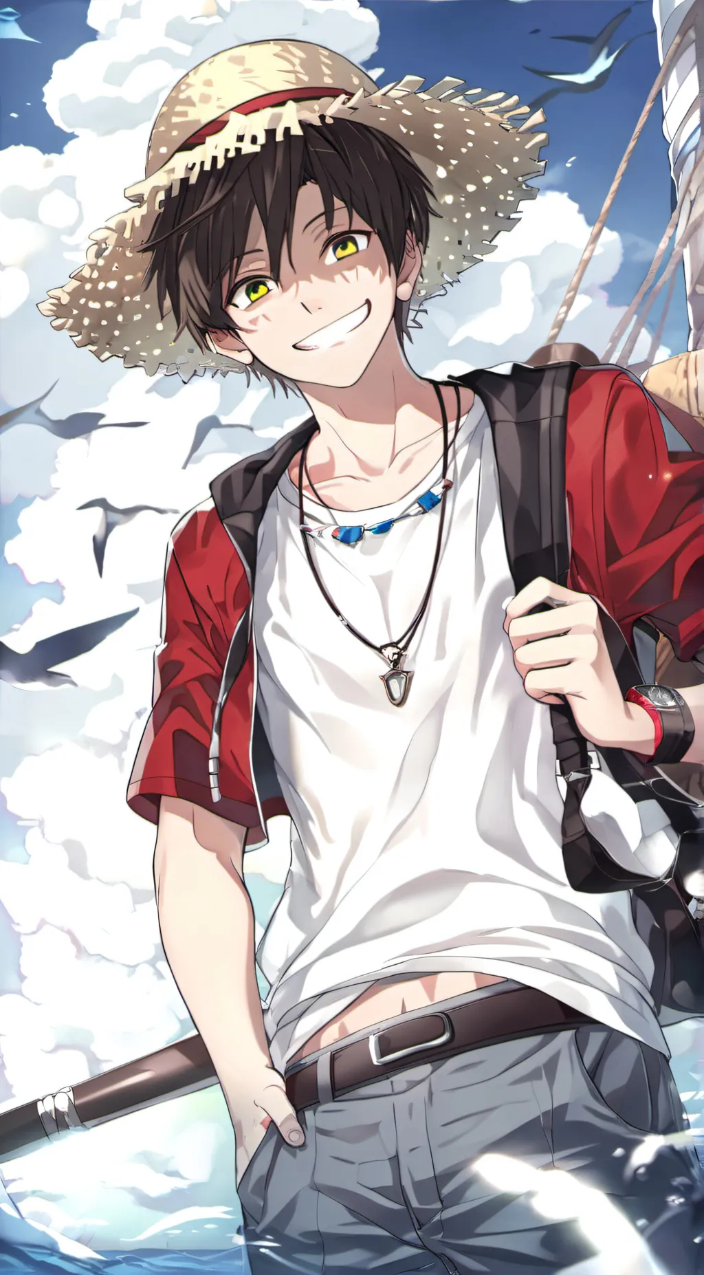 ai character: One piece background