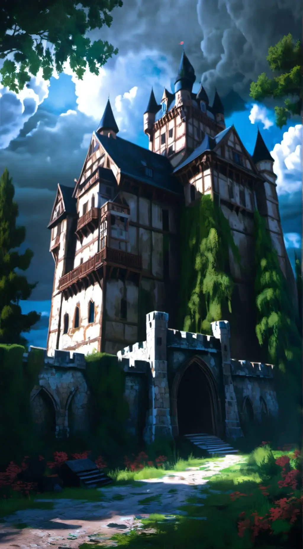 ai character: Wizarding world  background
