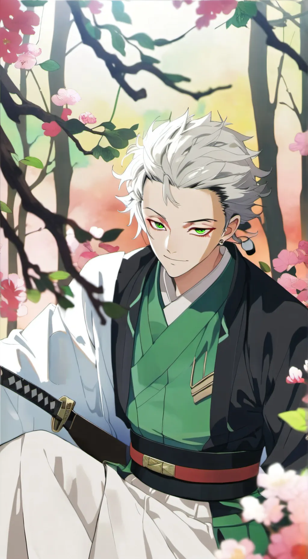 ai character: Sanemi shinazugawa background
