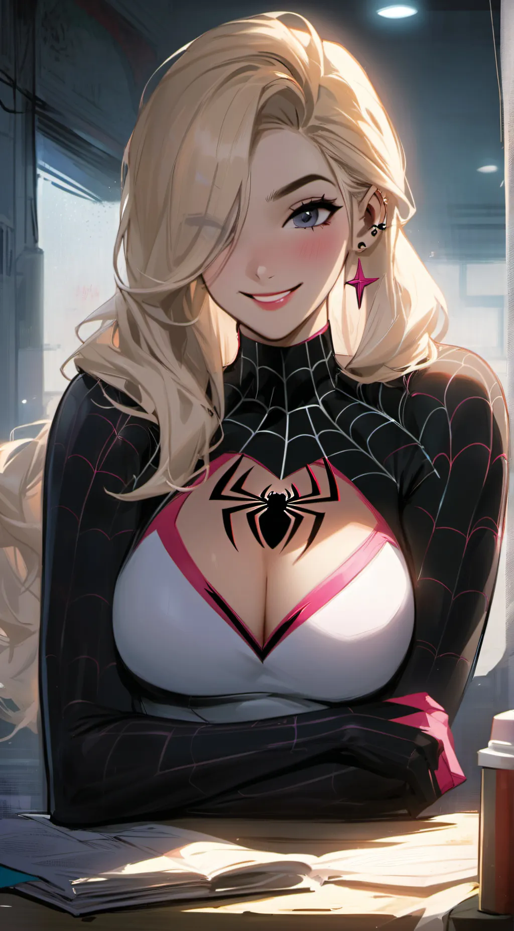 ai character: Gwen Stacy background