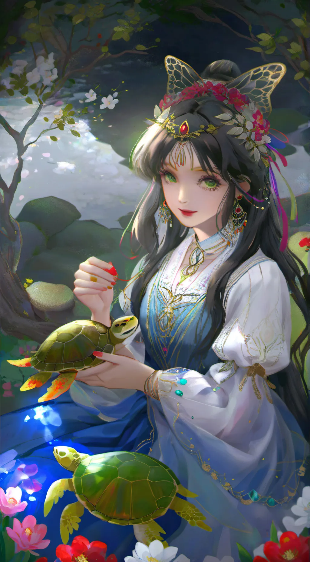 ai character: Turtle girl tf background