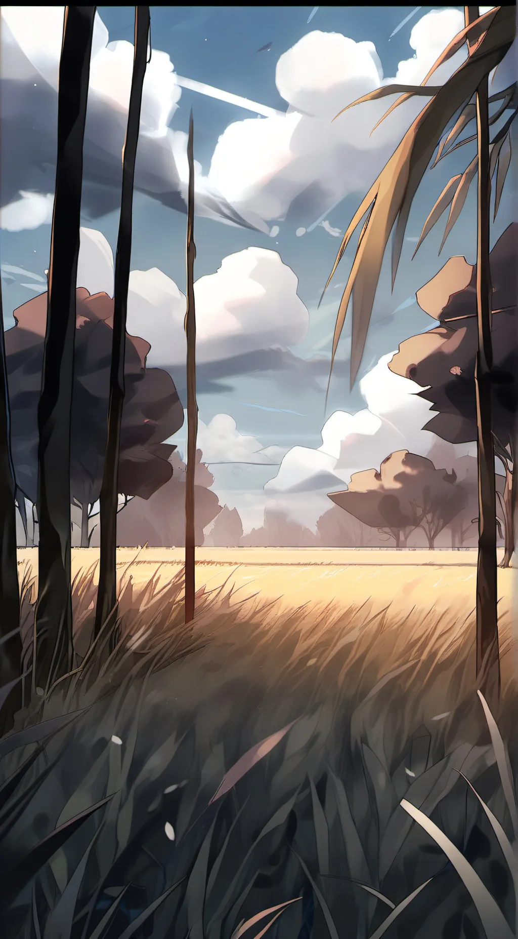 ai character: grass background