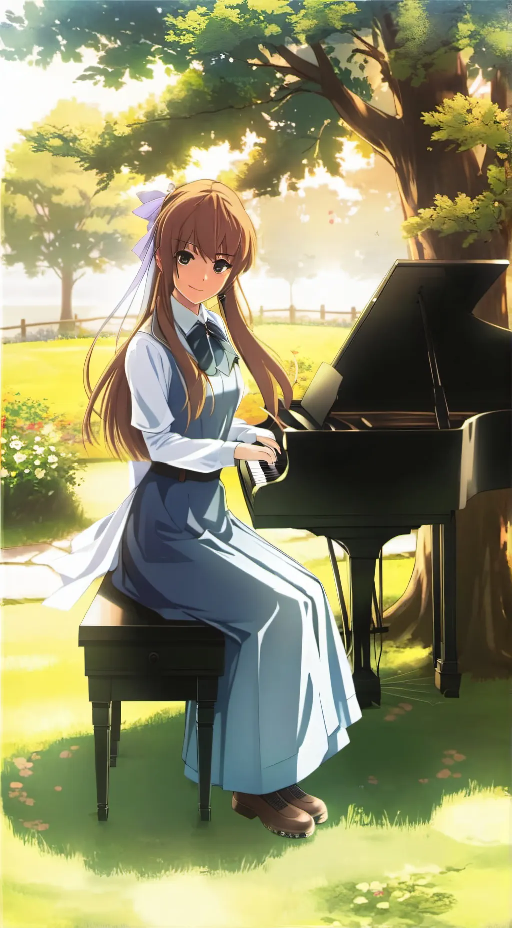 ai character: Monika - DDLC background
