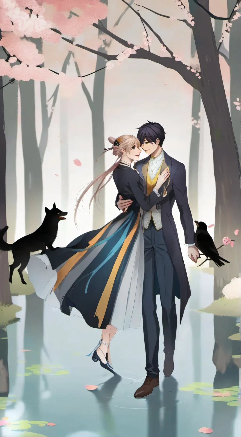 ai character: Angel x demon king background